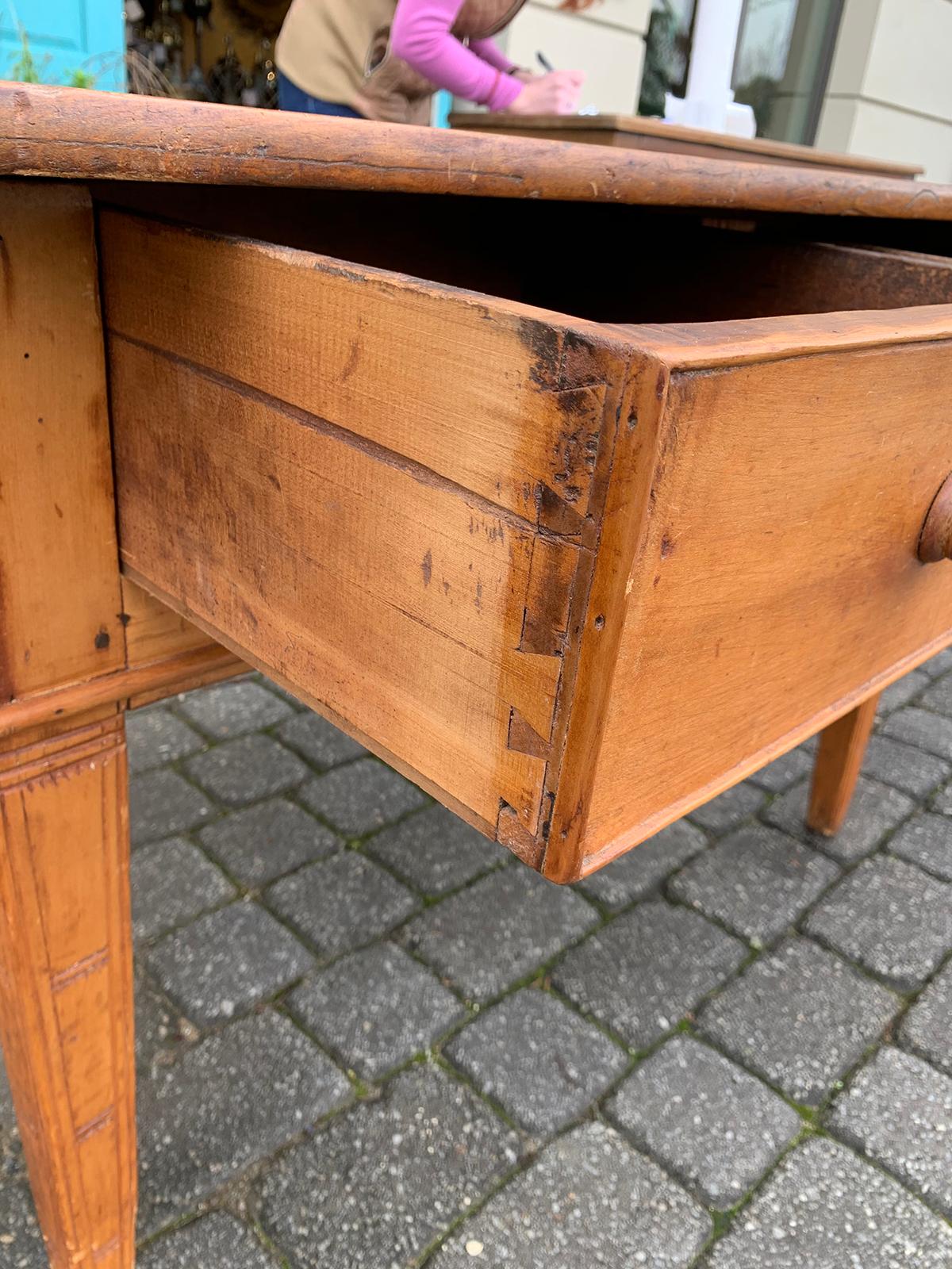 19th Century Continental Work Table with Two Drawers For Sale 1