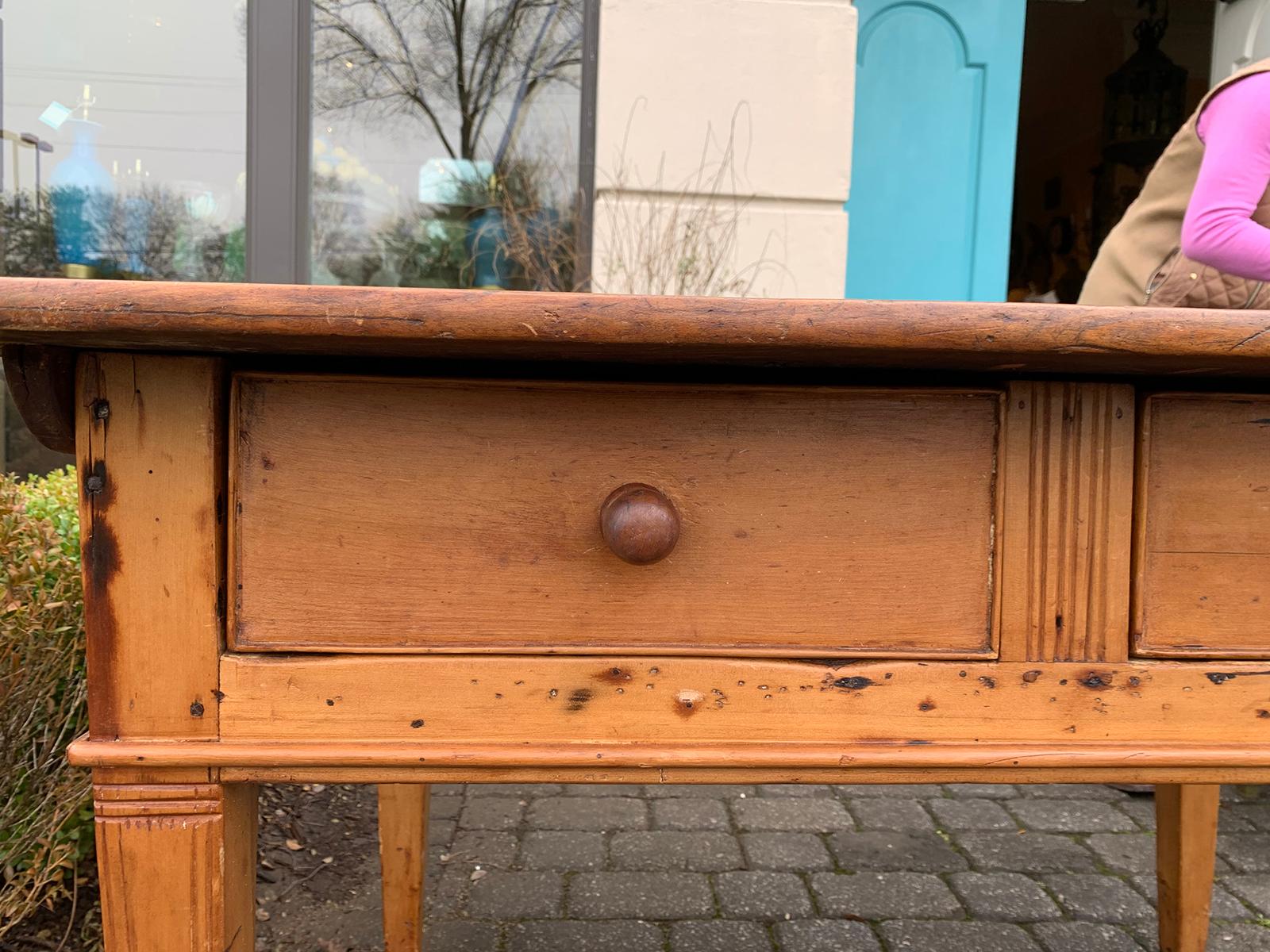 19th Century Continental Work Table with Two Drawers For Sale 3