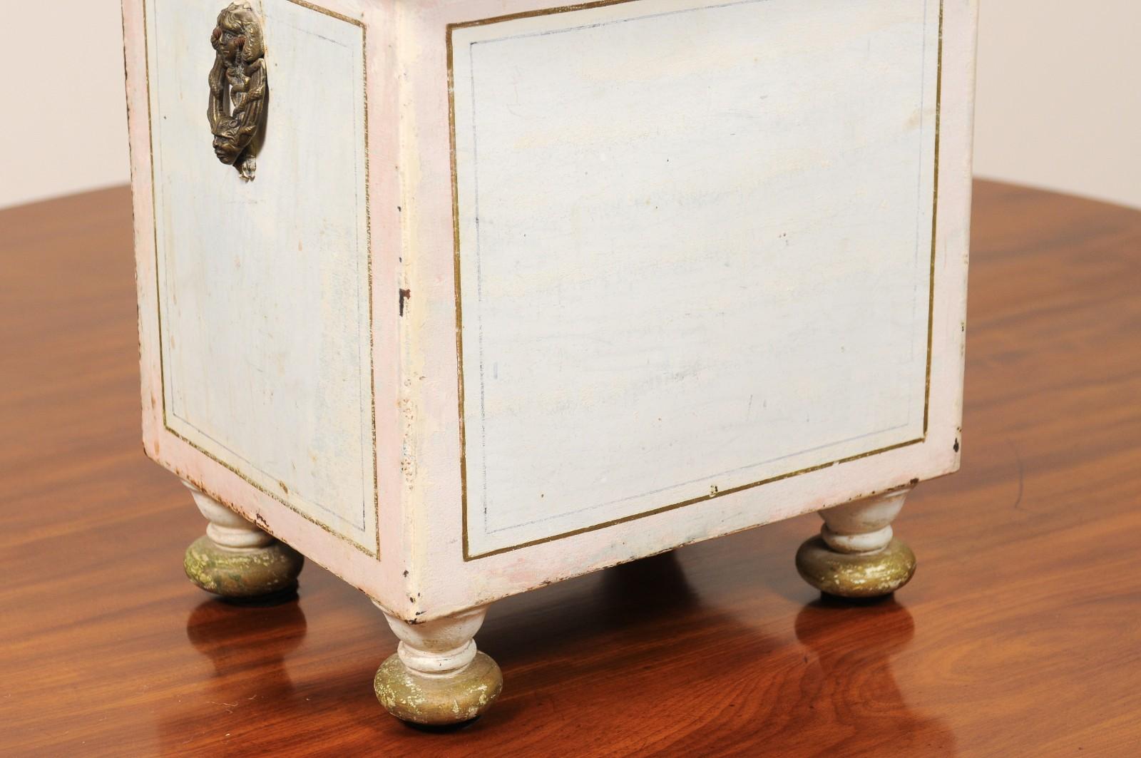 Victorian 19th Century Continential English Painted Coal Scuttle with Liner For Sale