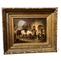 19th Century Conversation At The Inn's Entrance - By Wouterus Vershuur