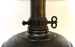 19th Century Converted Oil Lamp with Shade