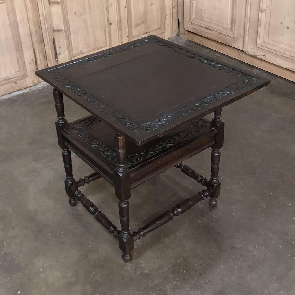 19th Century Convertible Monk's Chair or End Table 3