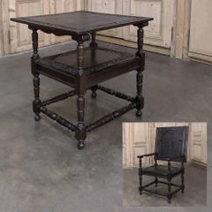 19th Century Convertible Monk's Chair or End Table