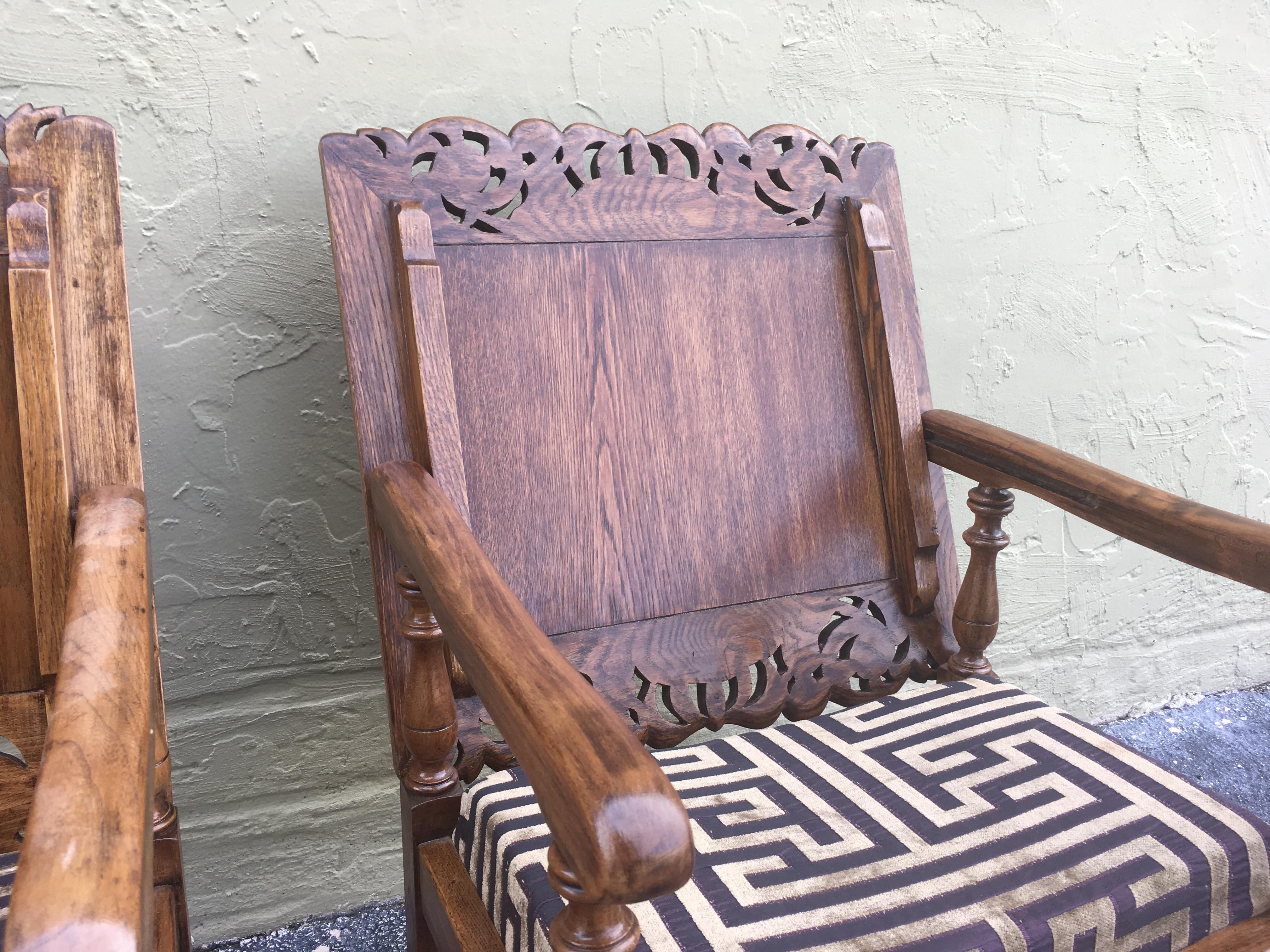 19th Century Convertible Pair of Monk's Chair or End Table, Foldable Armchair For Sale 3