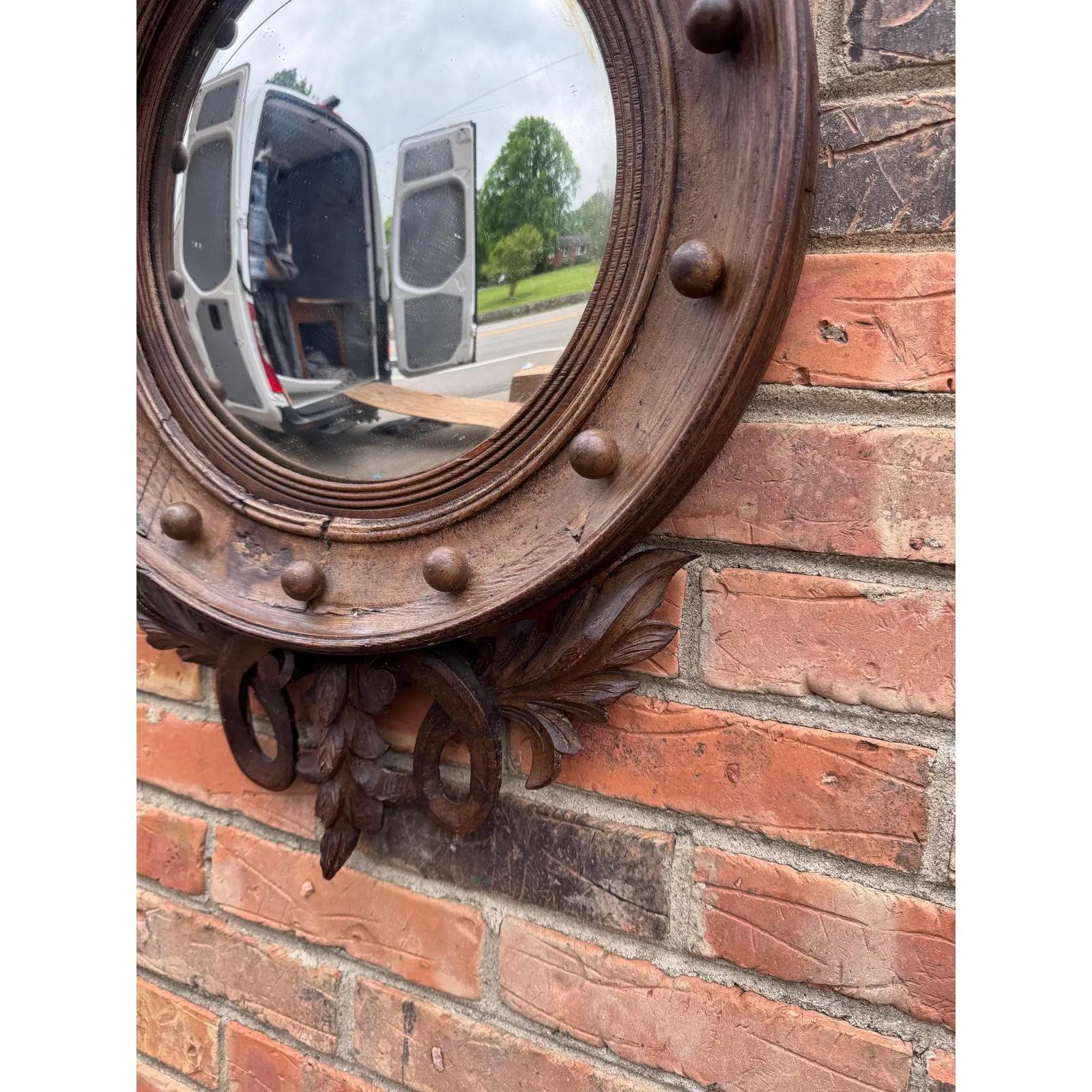 English 19th Century Convex Mirror For Sale