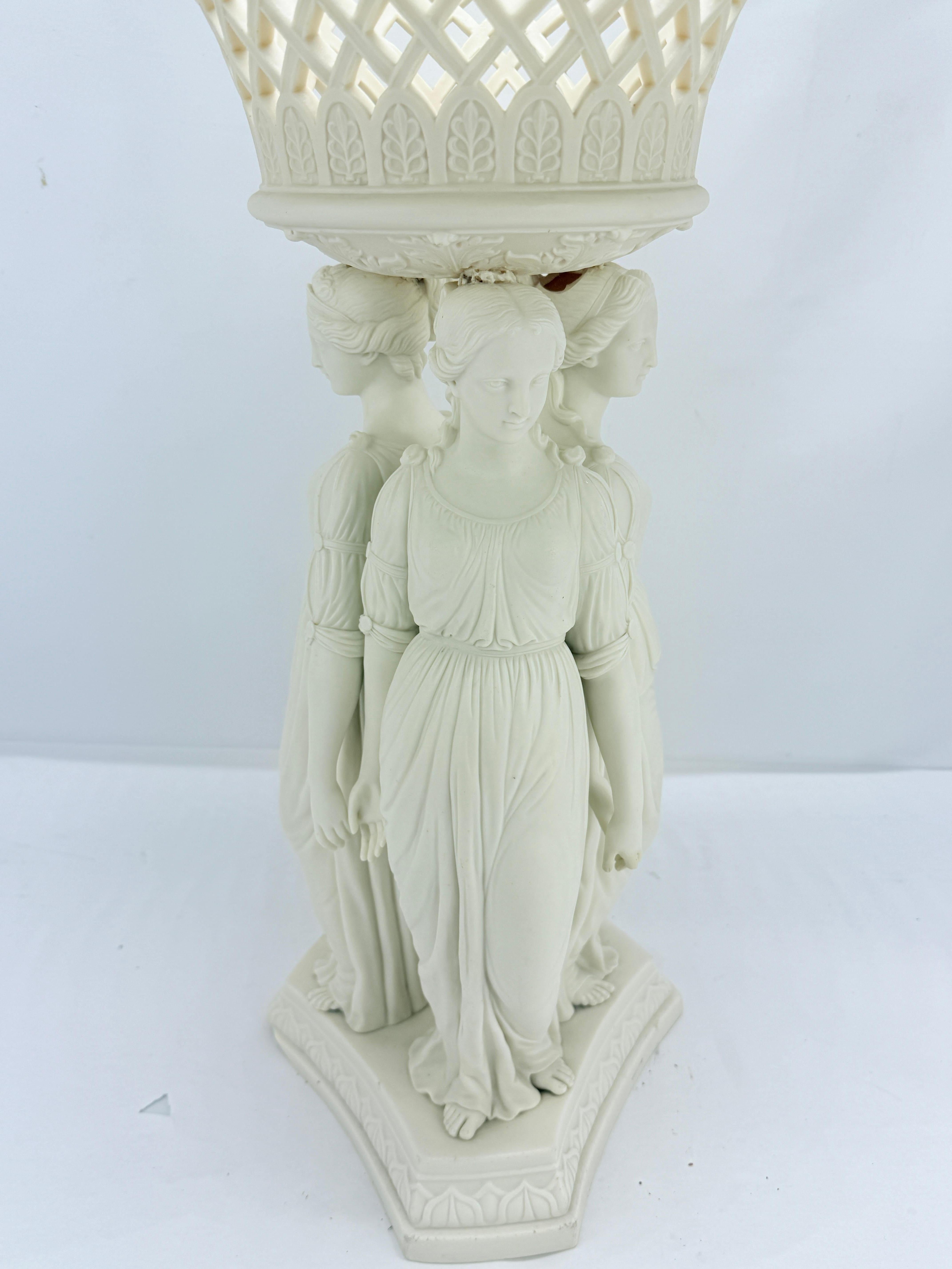 Neoclassico XIX secolo, Centrotavola in parigino neoclassico Copeland 
