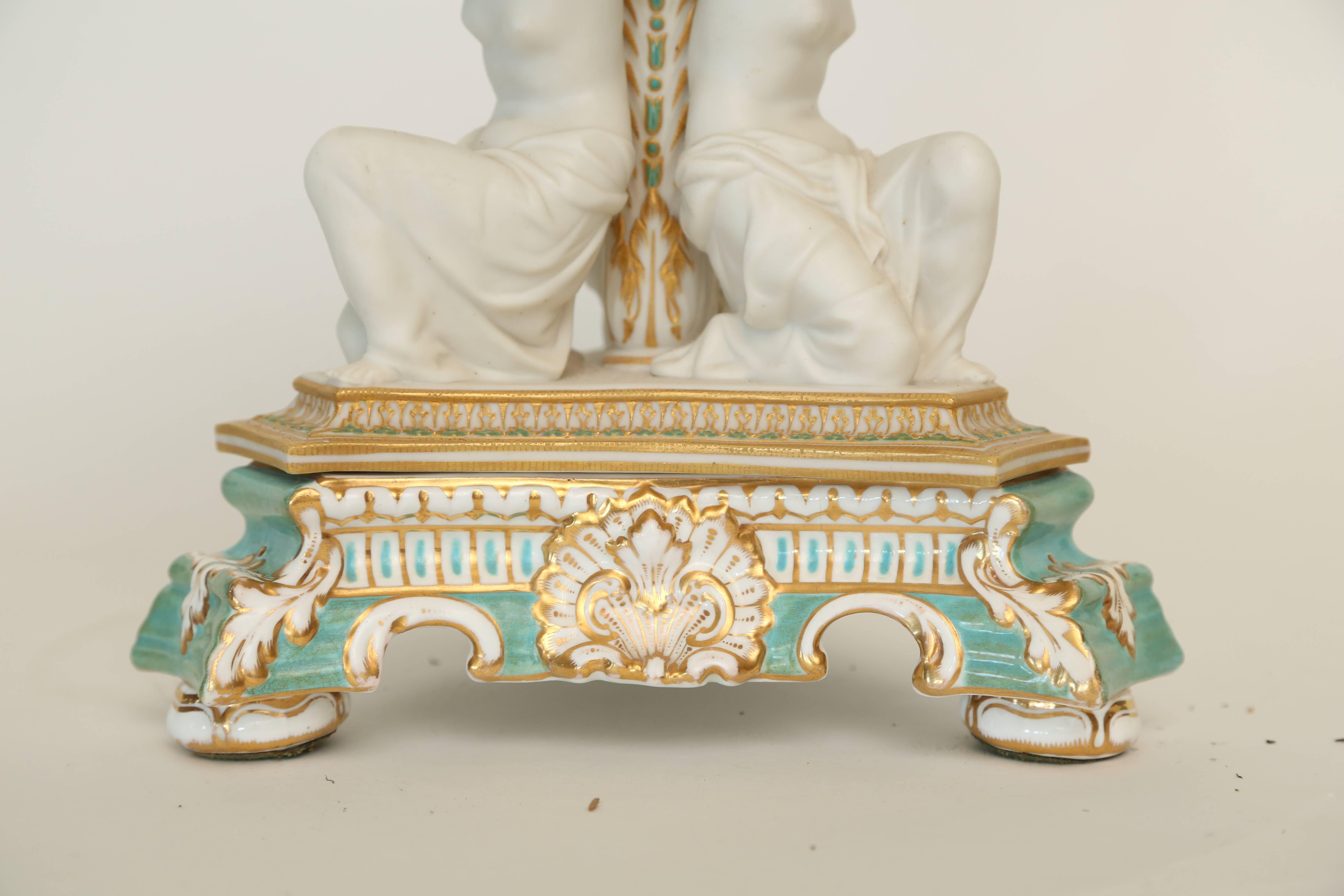 19th Century Copeland Porcelain Figural Tazza 1
