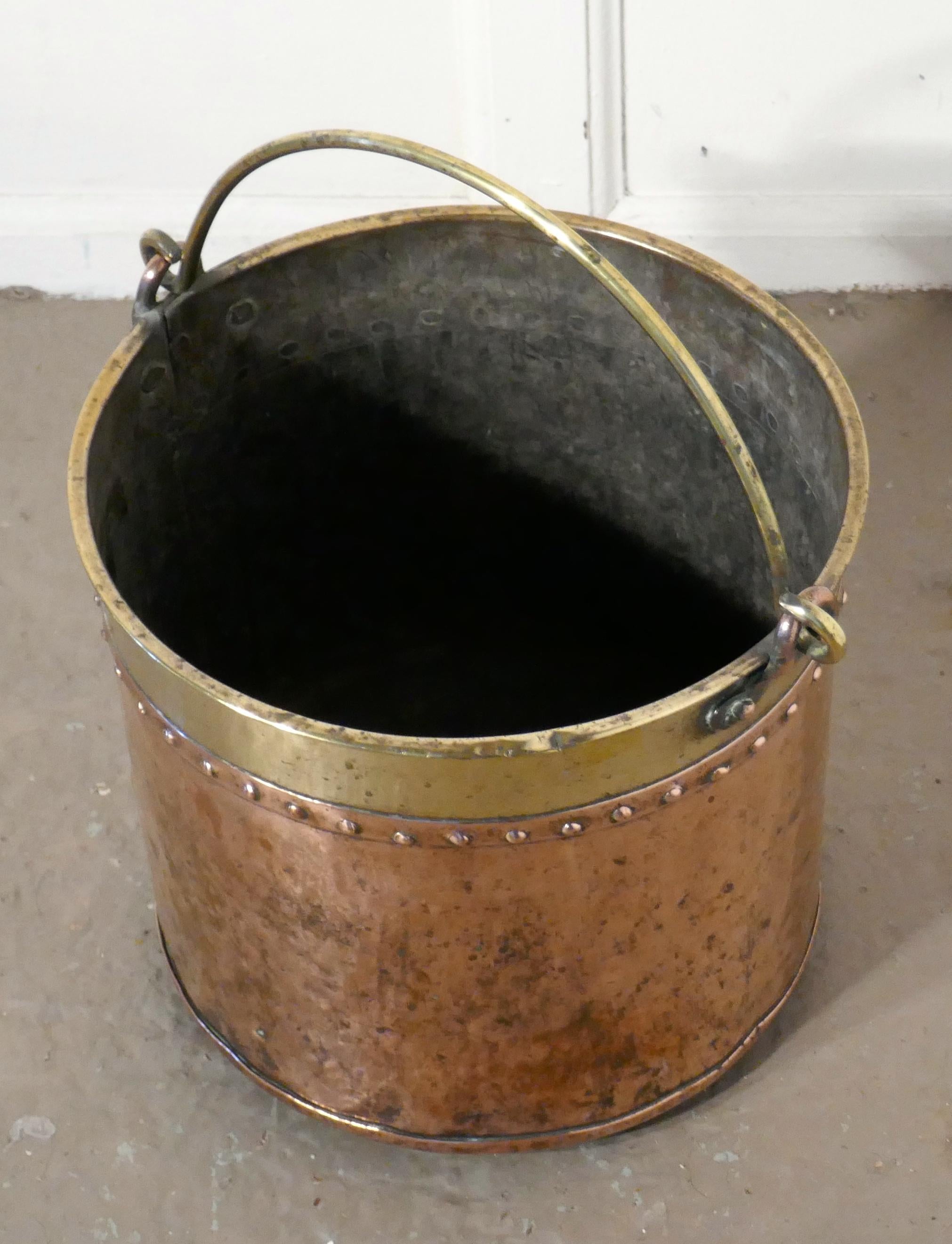 copper log bucket