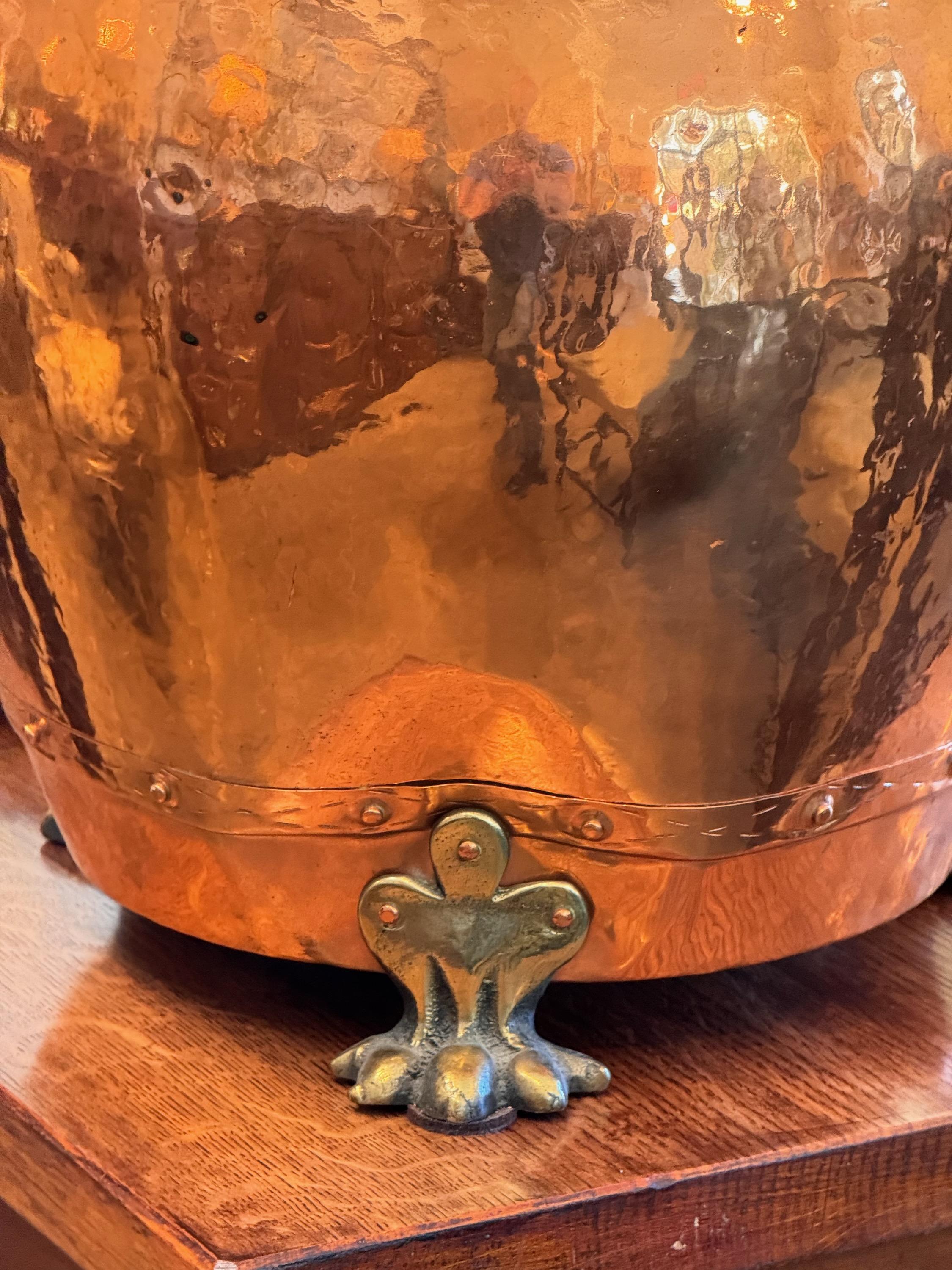 British 19th Century Copper and Brass Pot