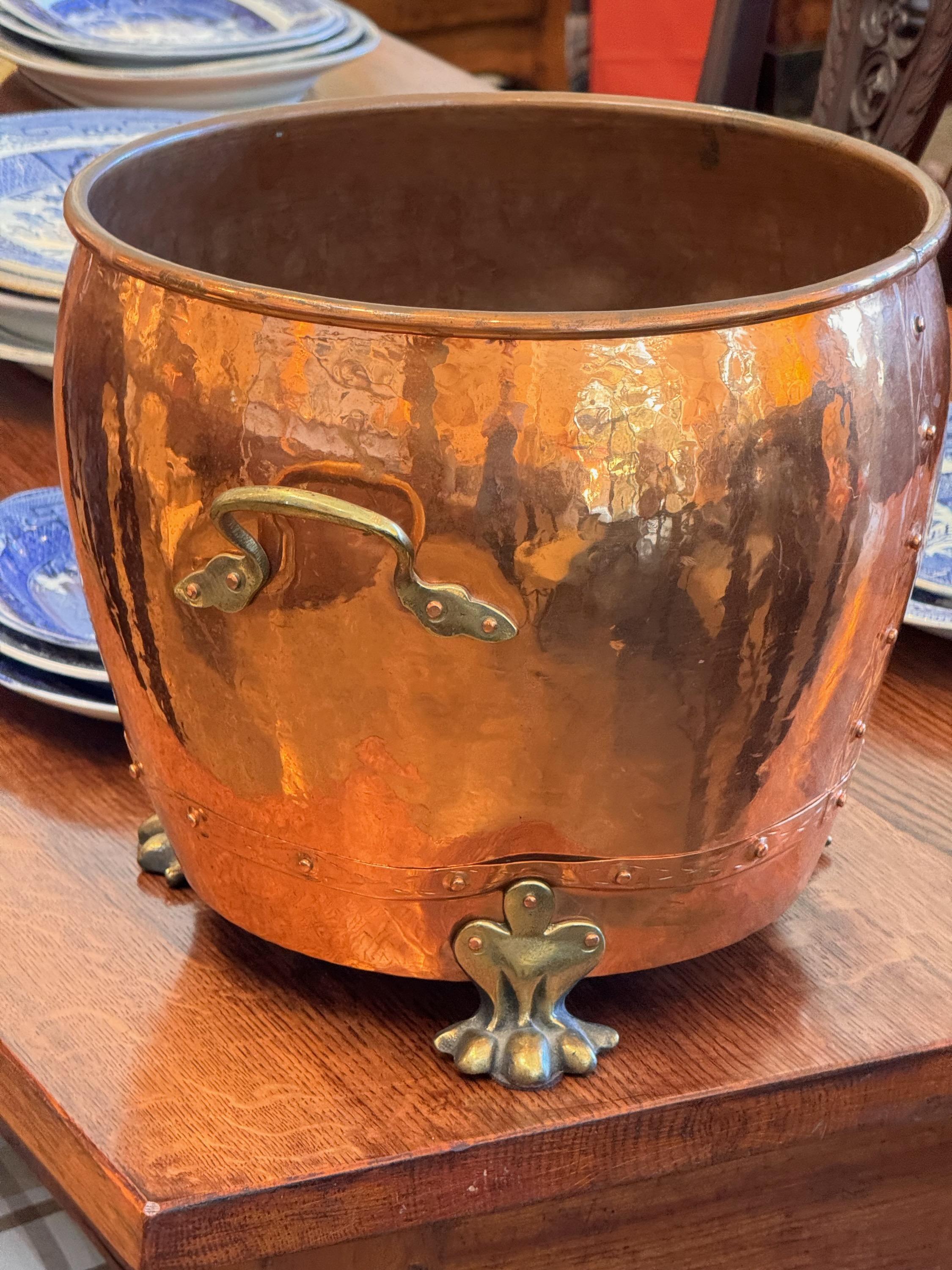 19th Century Copper and Brass Pot 3