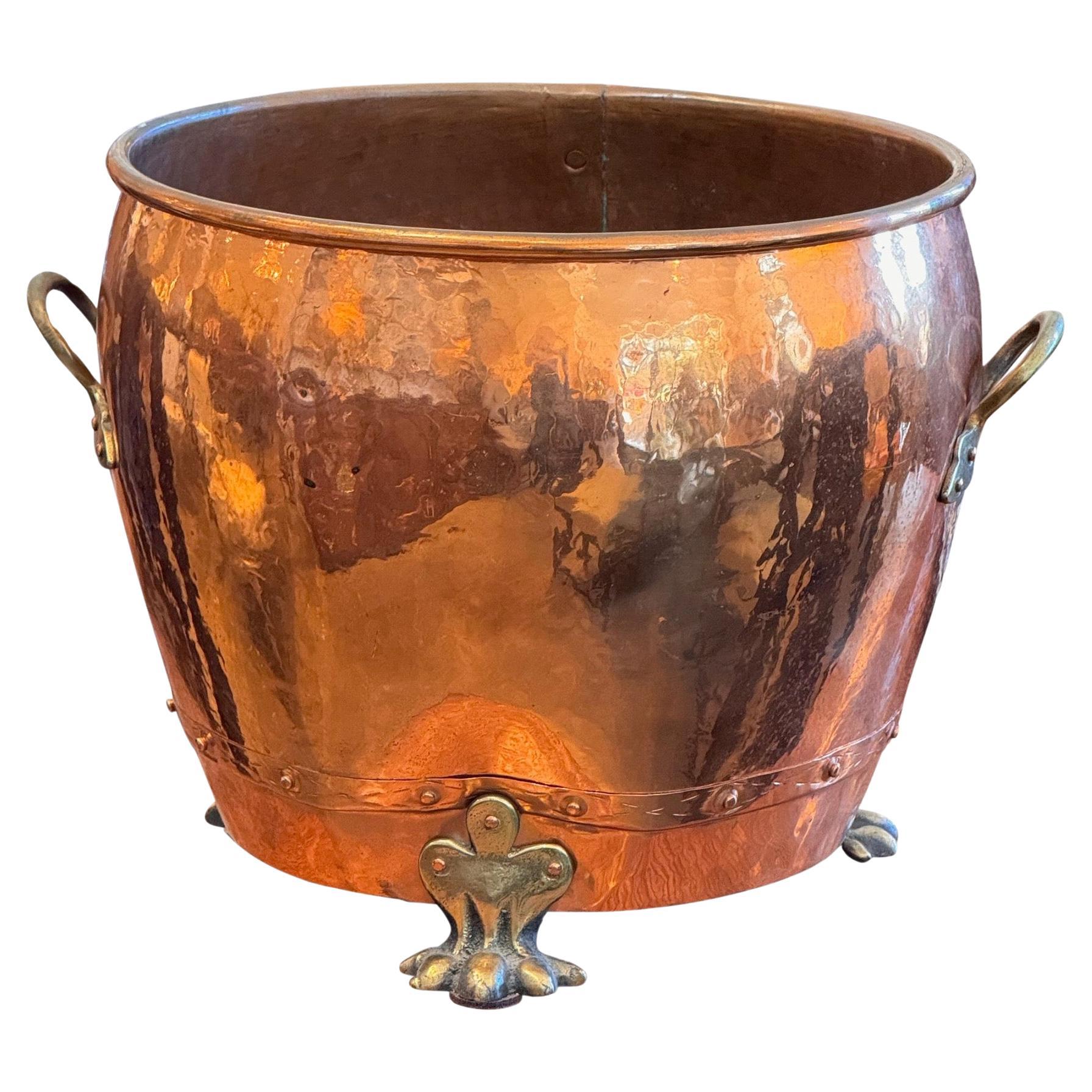 19th Century Copper and Brass Pot