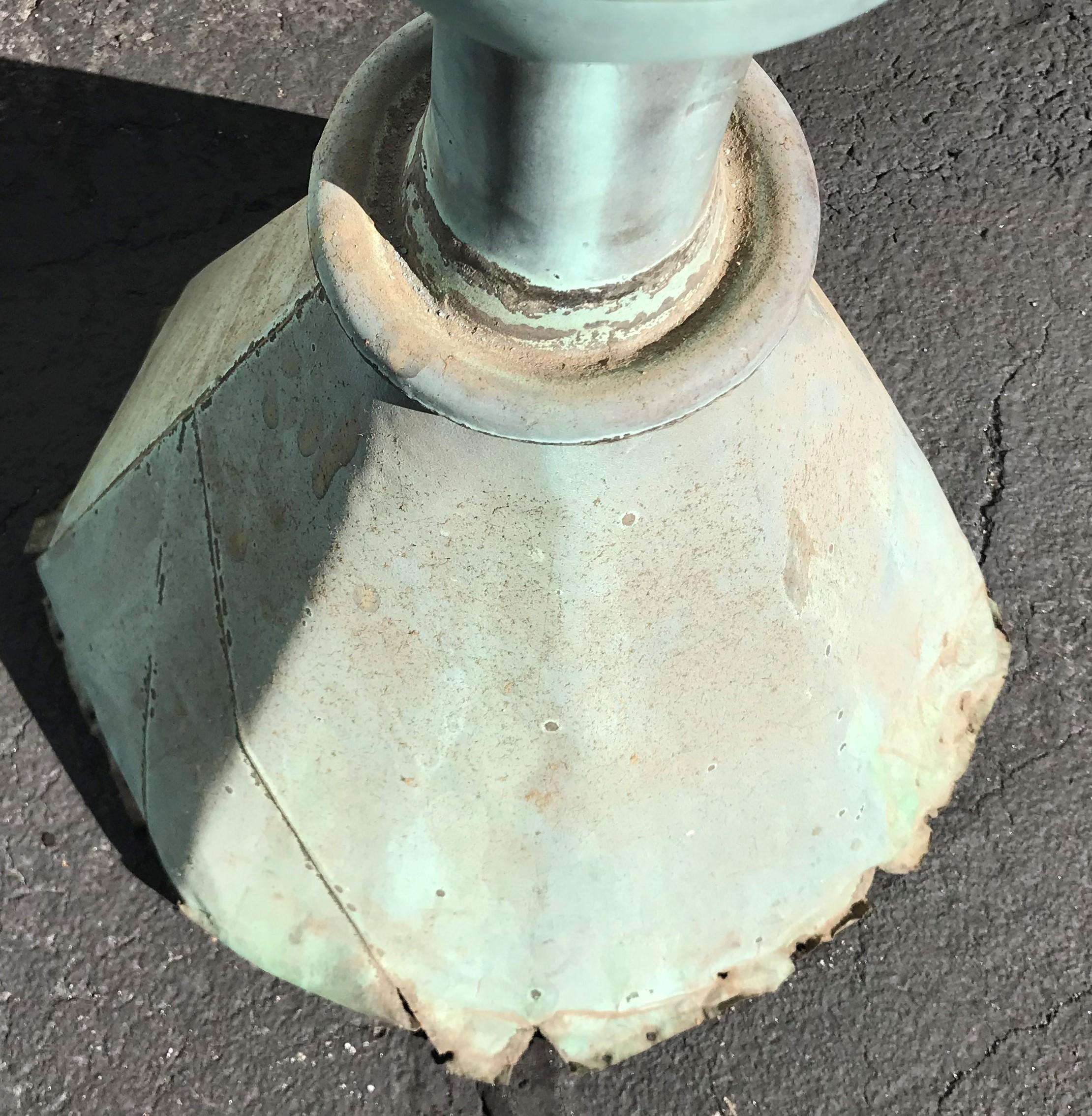 19th Century Copper Architectural Spire with Nice Surface Verdigris For Sale 2