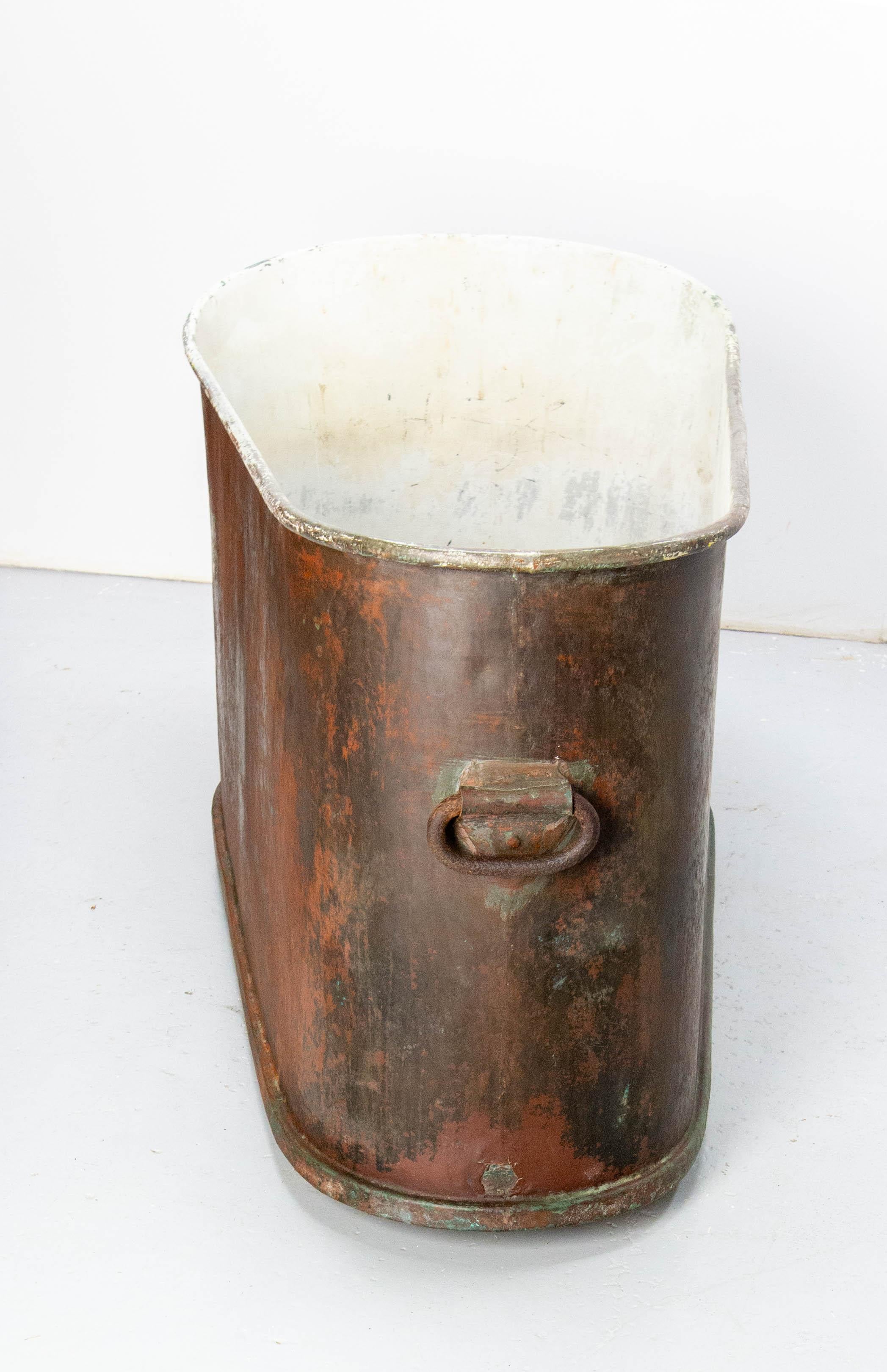 Kupfer-Badwanne aus dem 19. Jahrhundert, Frankreich im Angebot 3