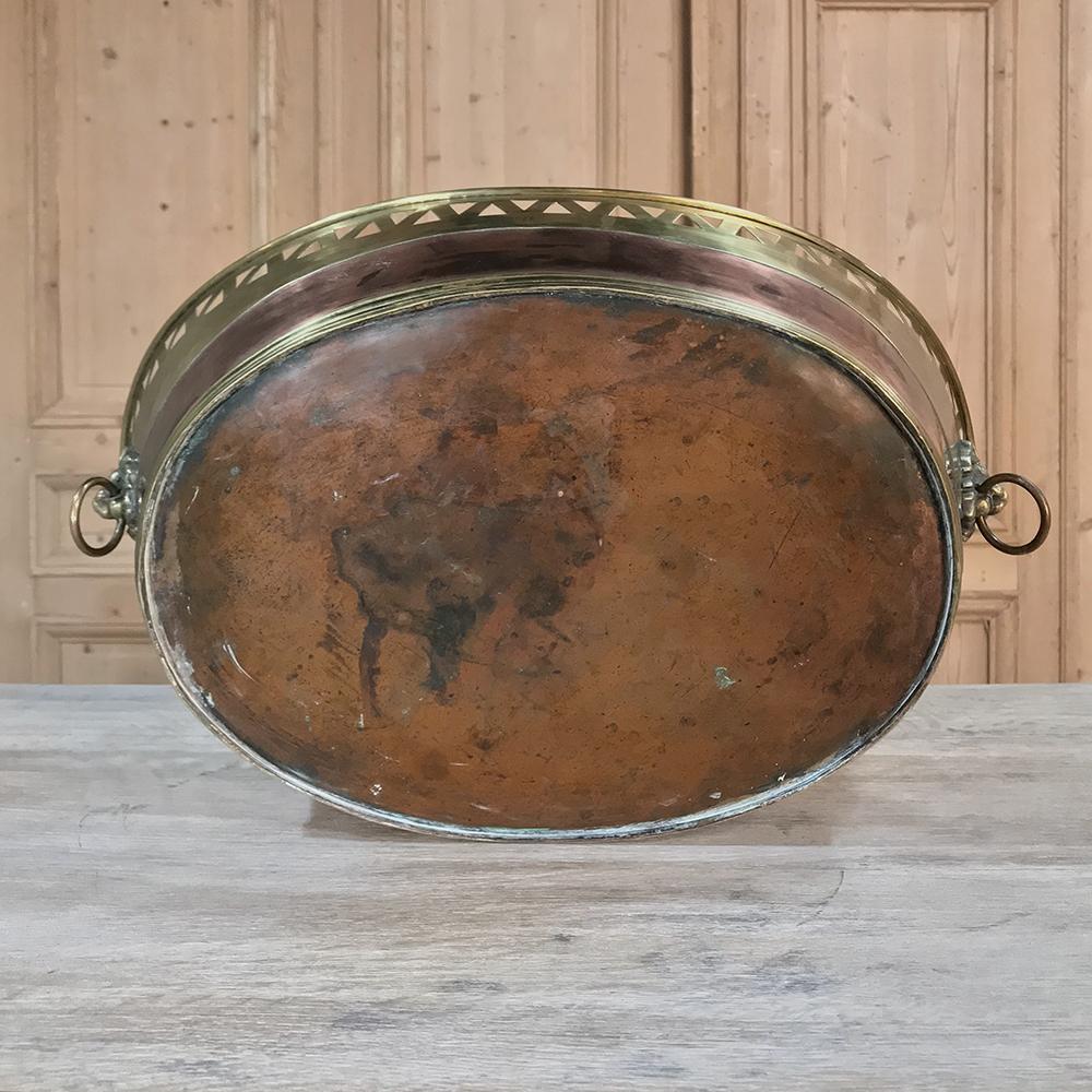 19th Century Copper & Brass Jardiniere For Sale 2