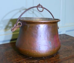 19th Century Copper Cauldron Cooking Pot  This is a lovely big copper Cauldron