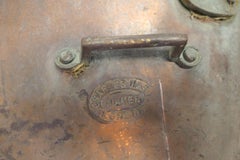 19th Century Copper Cauldron Log Bin or Planter