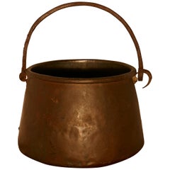 Antique 19th Century Copper Cauldron or Log Bin