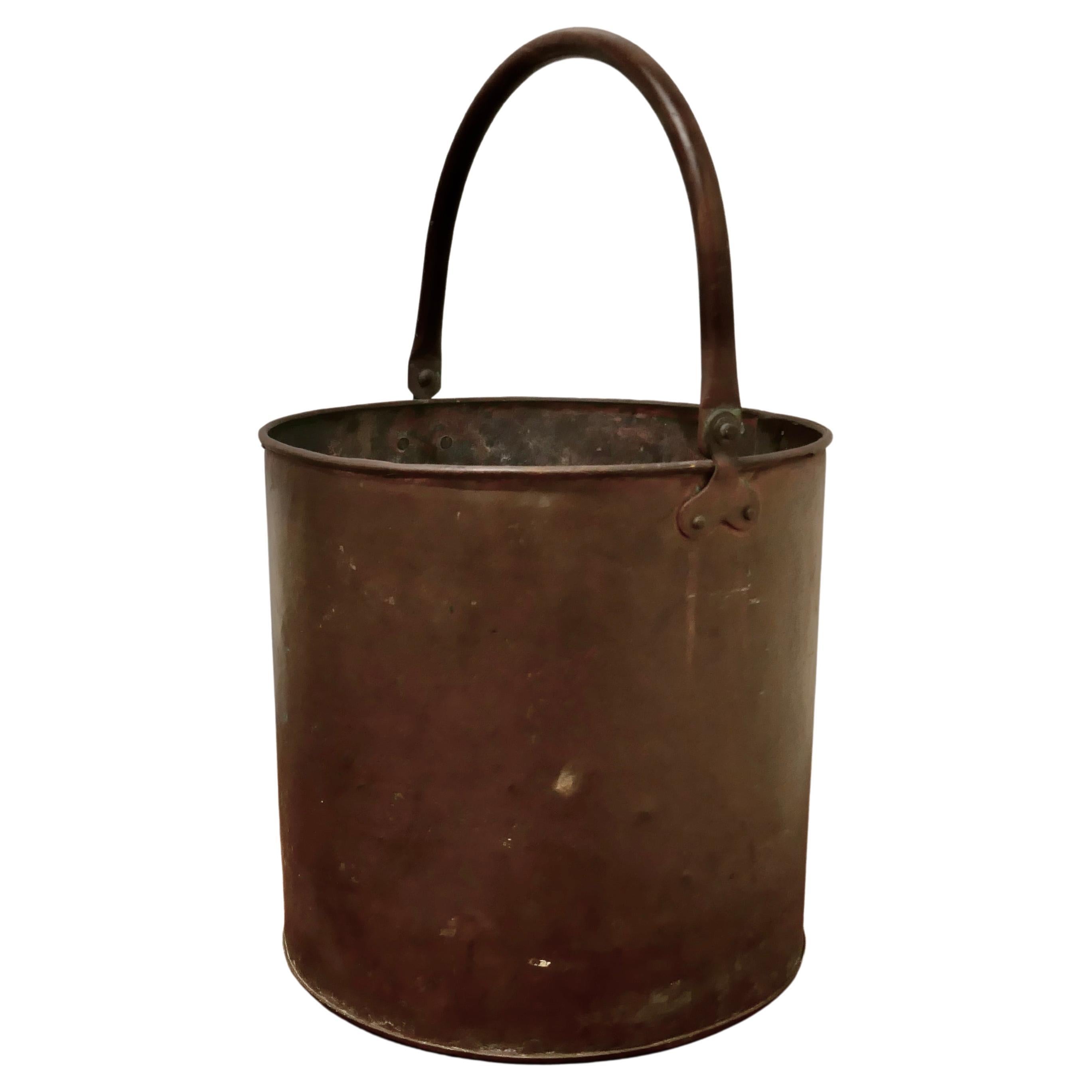 19th Century Copper Coal Bucket For Sale