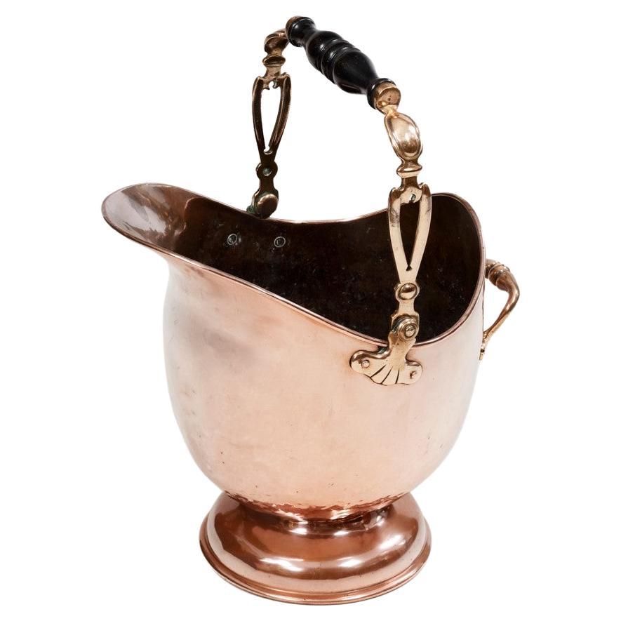 19th Century Copper Coal Scuttle