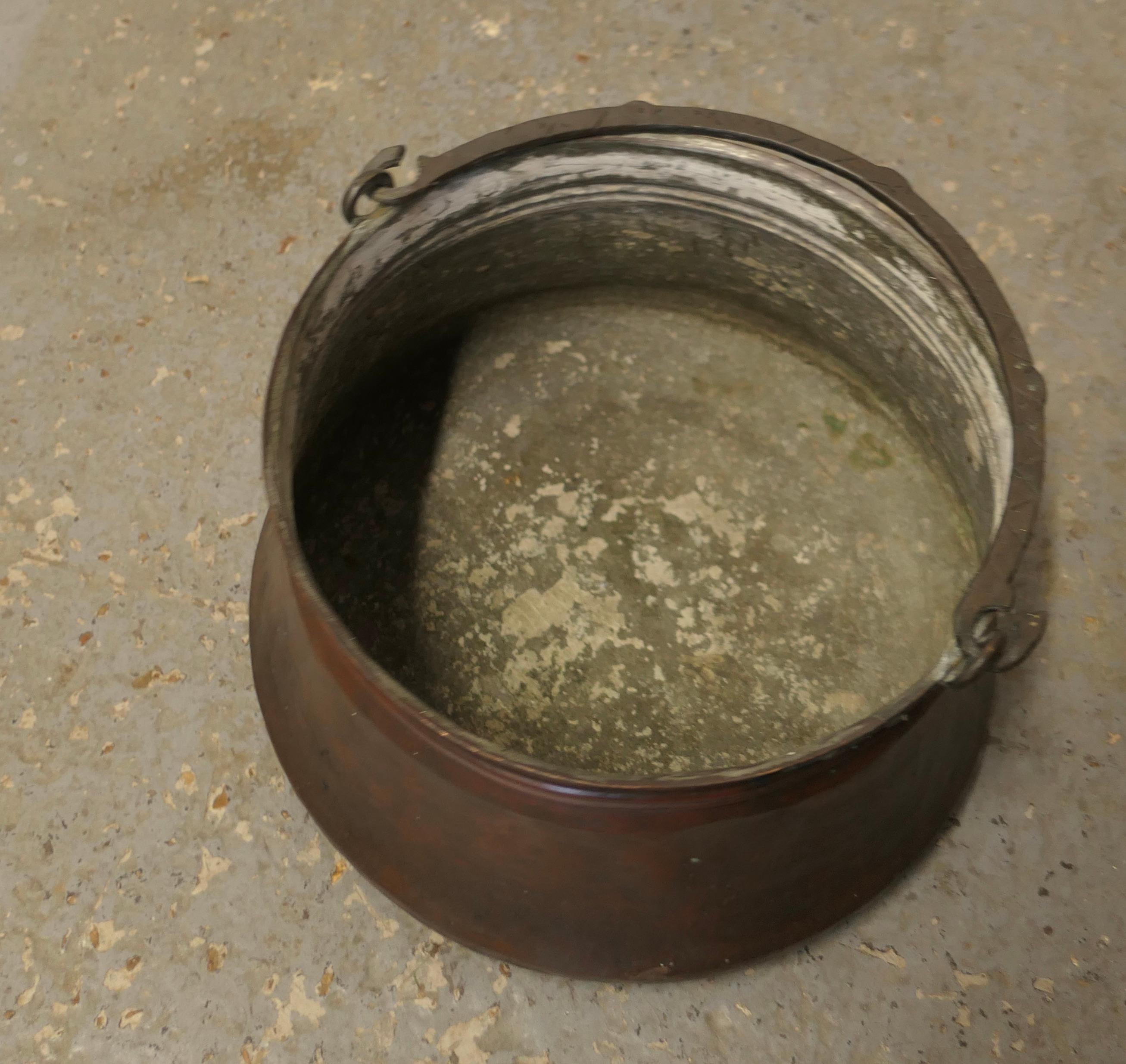 Folk Art 19th Century Copper Cooking Pot, Cauldron For Sale
