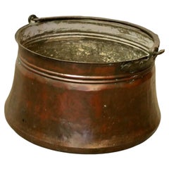 Antique 19th Century Copper Cooking Pot, Cauldron
