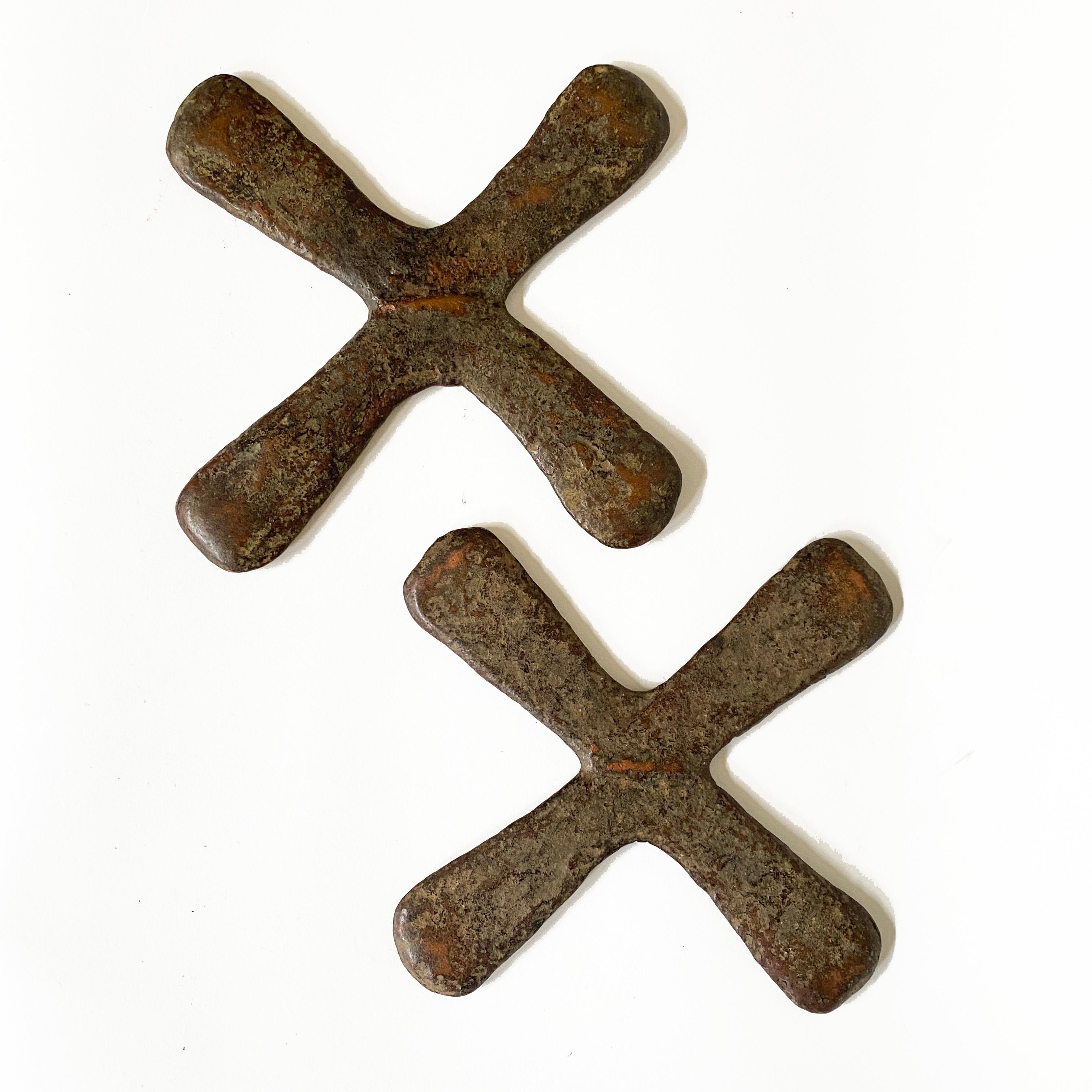 Cast 19th Century, Copper Crosses Called Handa, Katanga Region, D. R. Congo For Sale