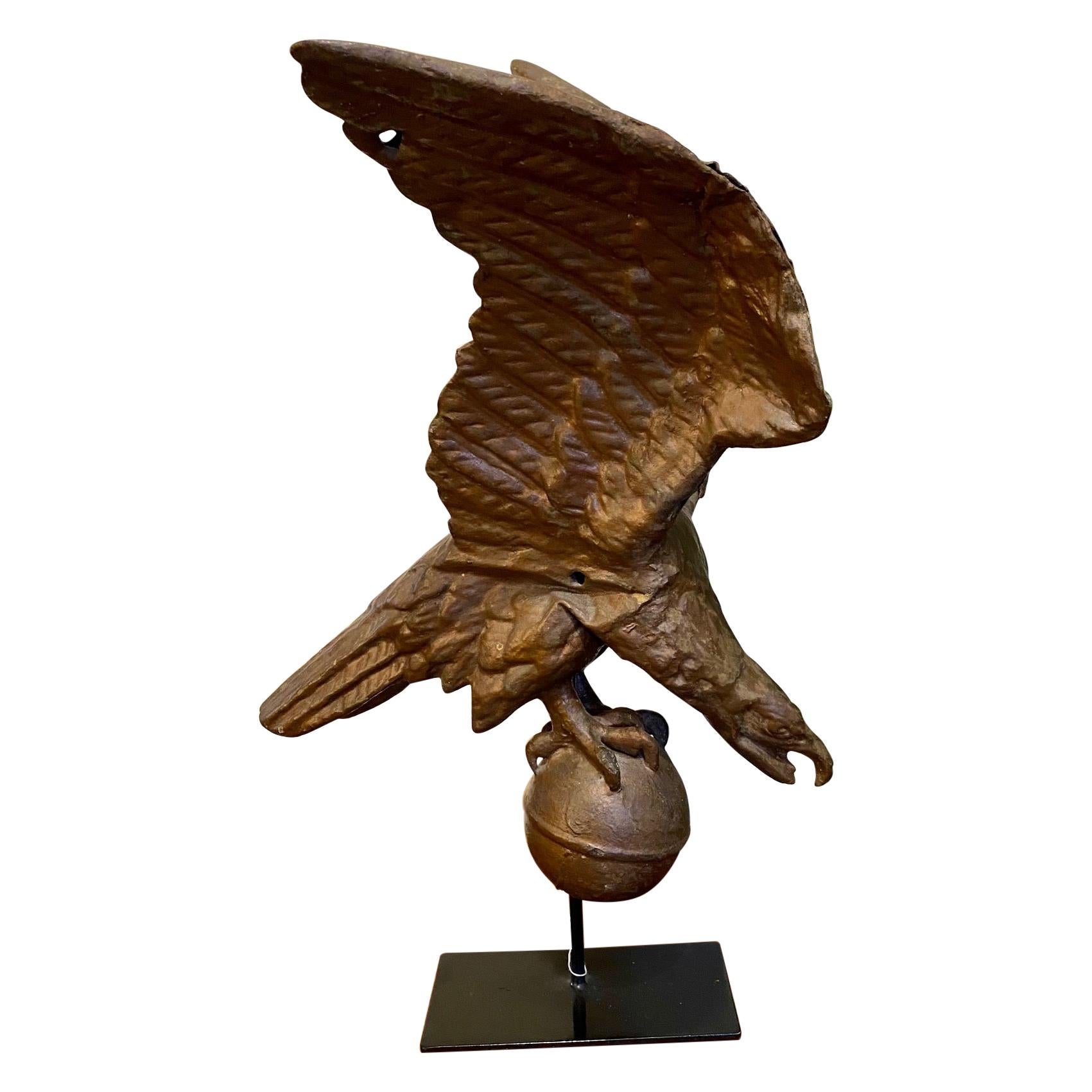 19th Century Copper Eagle Weather Vane, Likely by Jewell, circa 1860