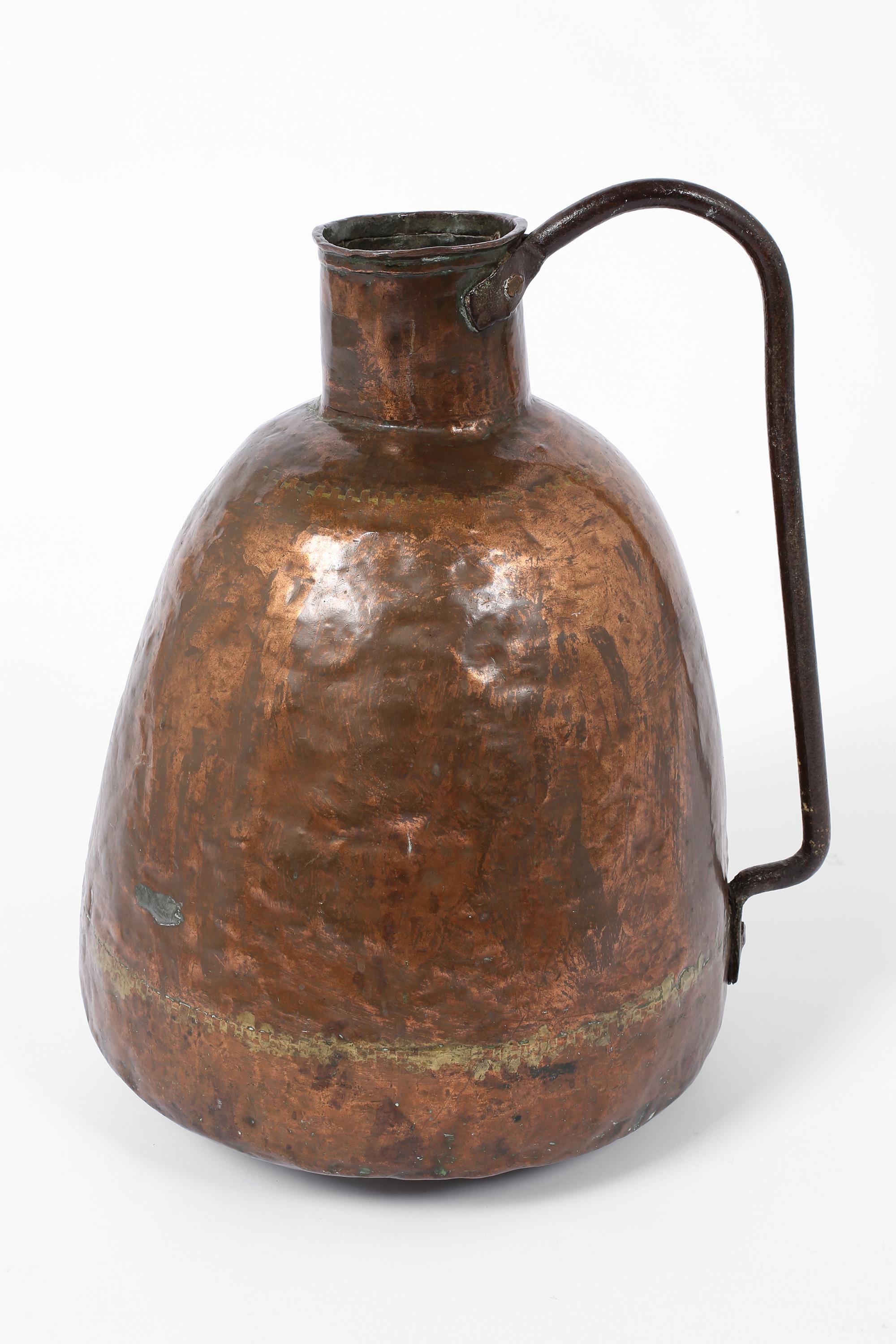 Algérien Récipient à eau en cuivre et fer du 19ème siècle, algérien, vers 1890 en vente