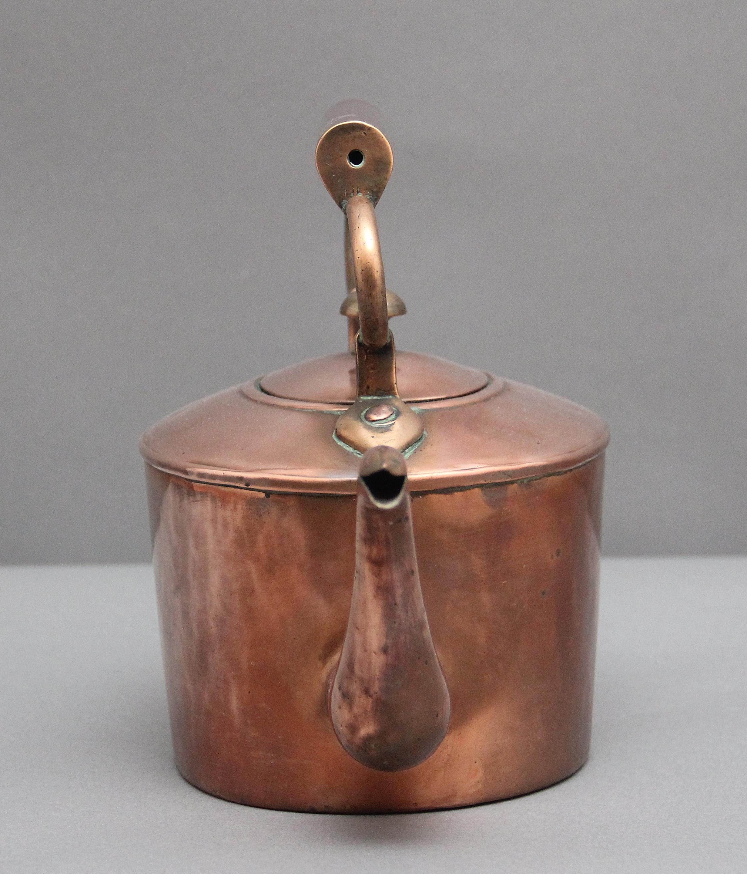 Victorian 19th Century copper kettle For Sale