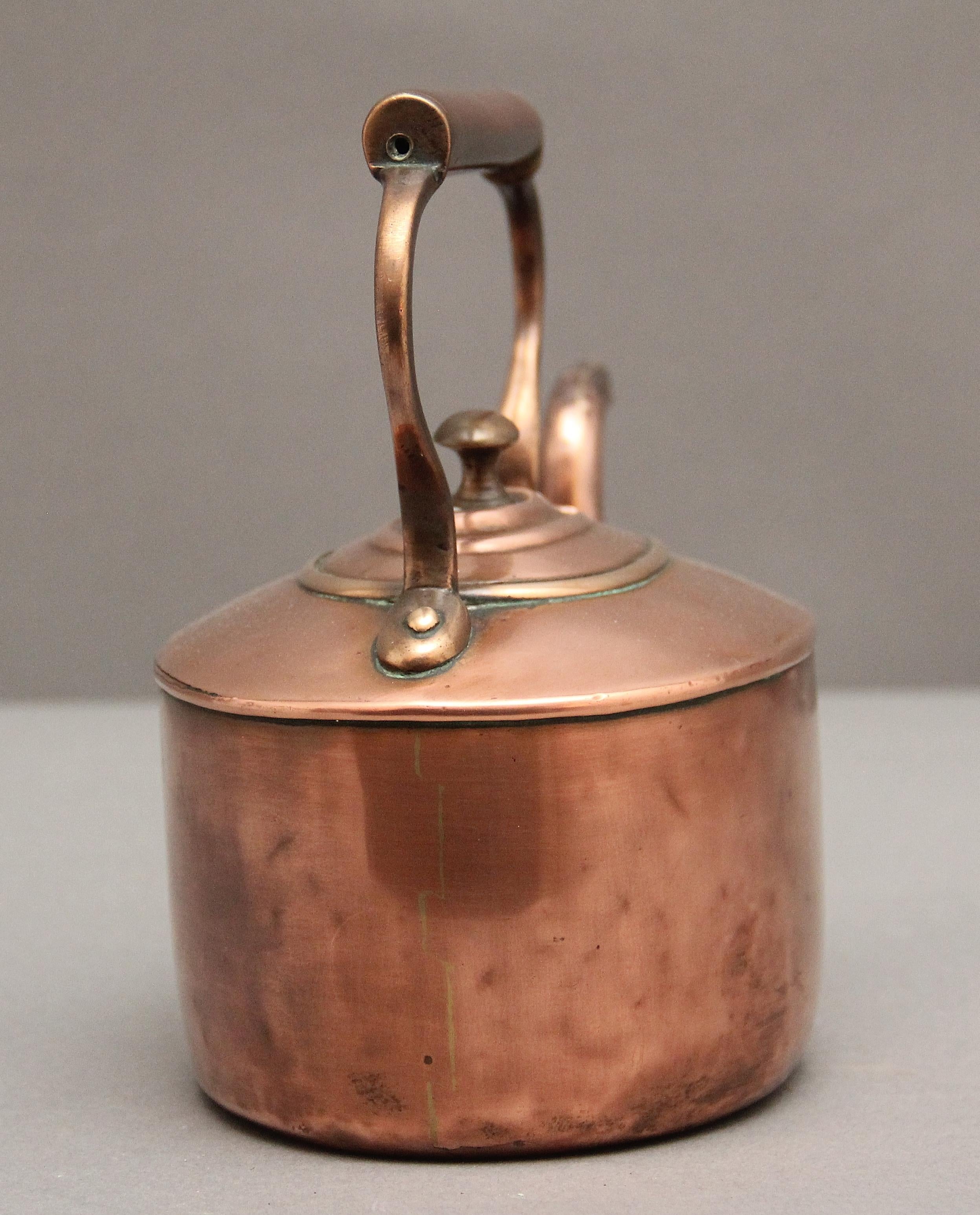 Victorian 19th Century copper kettle For Sale