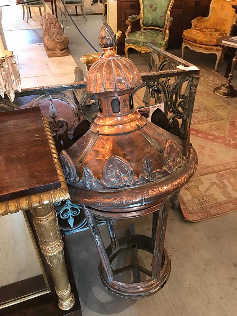This is the largest copper lantern I've ever seen. 
It stands at 42