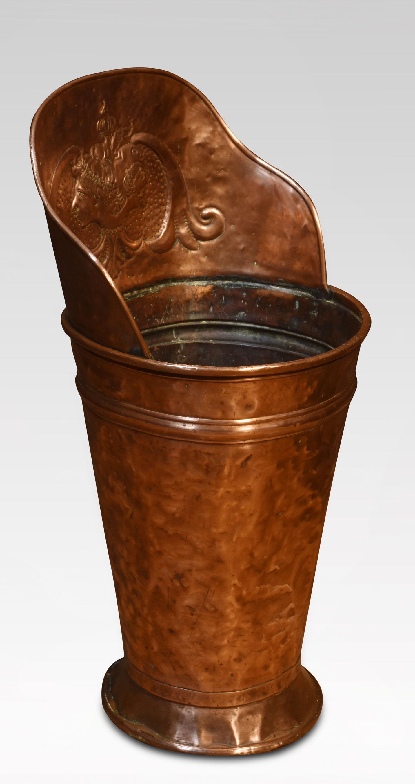 19th Century Copper Log Bin In Good Condition For Sale In Cheshire, GB
