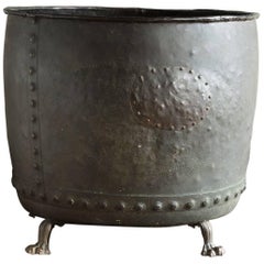 19th Century Copper Log Bin