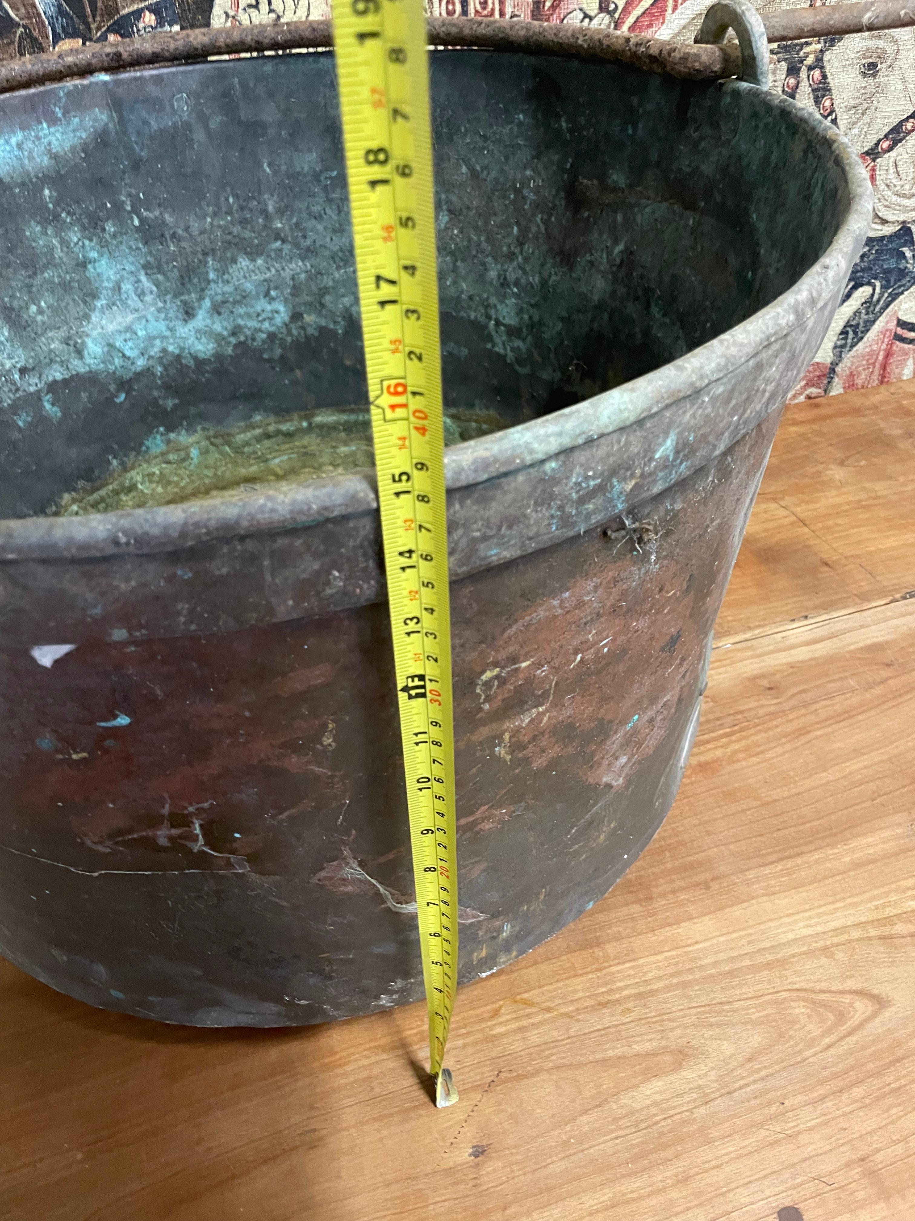 19th century copper log bin / garden planter 6