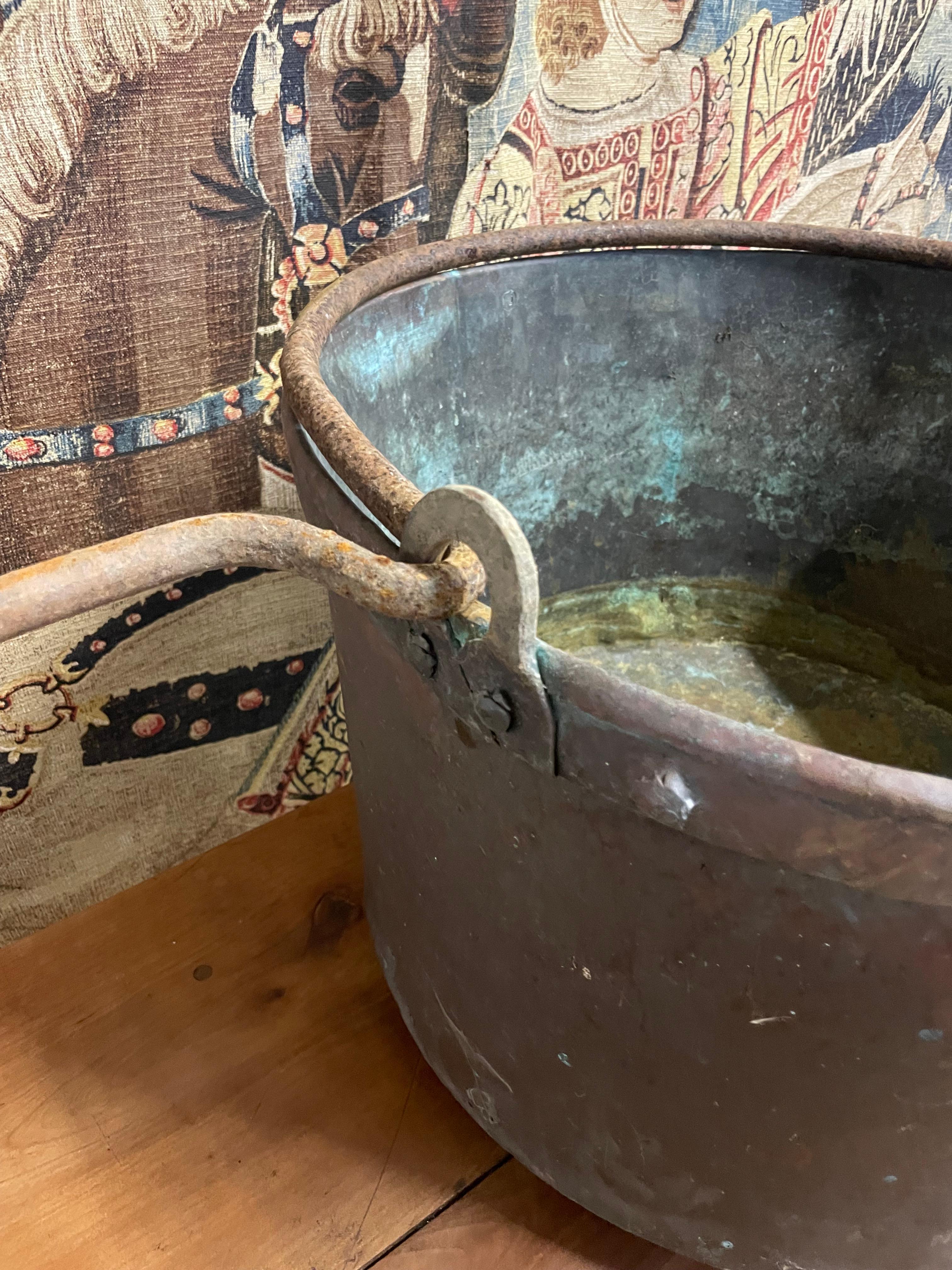 19th century copper log bin / garden planter 1