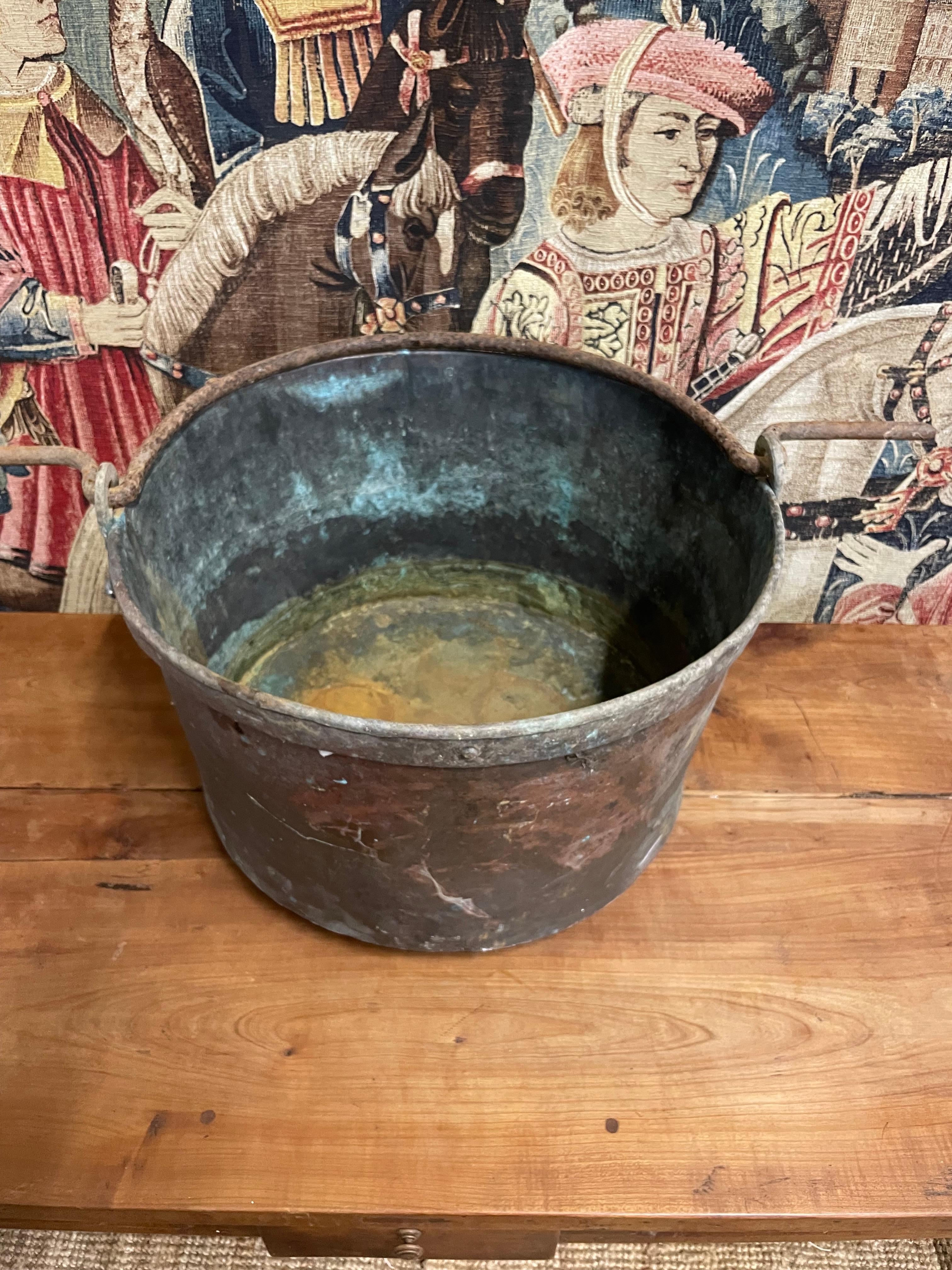 19th century copper log bin / garden planter 2
