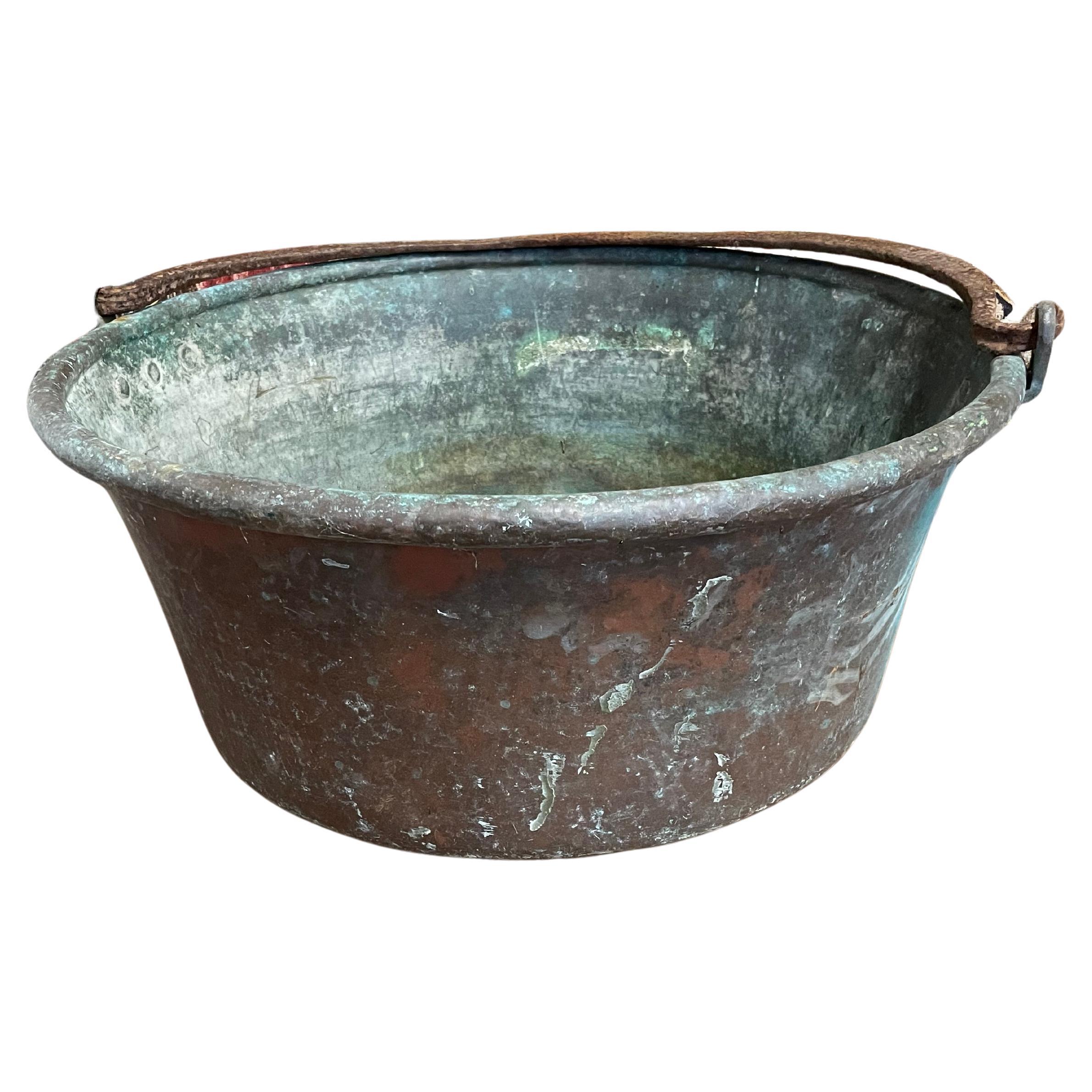 19th century copper log bin / garden planter