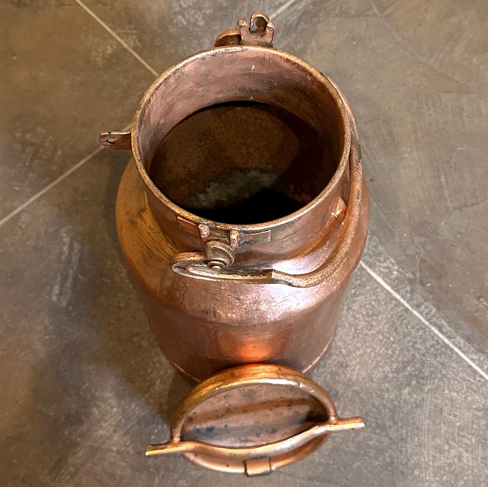 19th Century Copper Milk Can 7