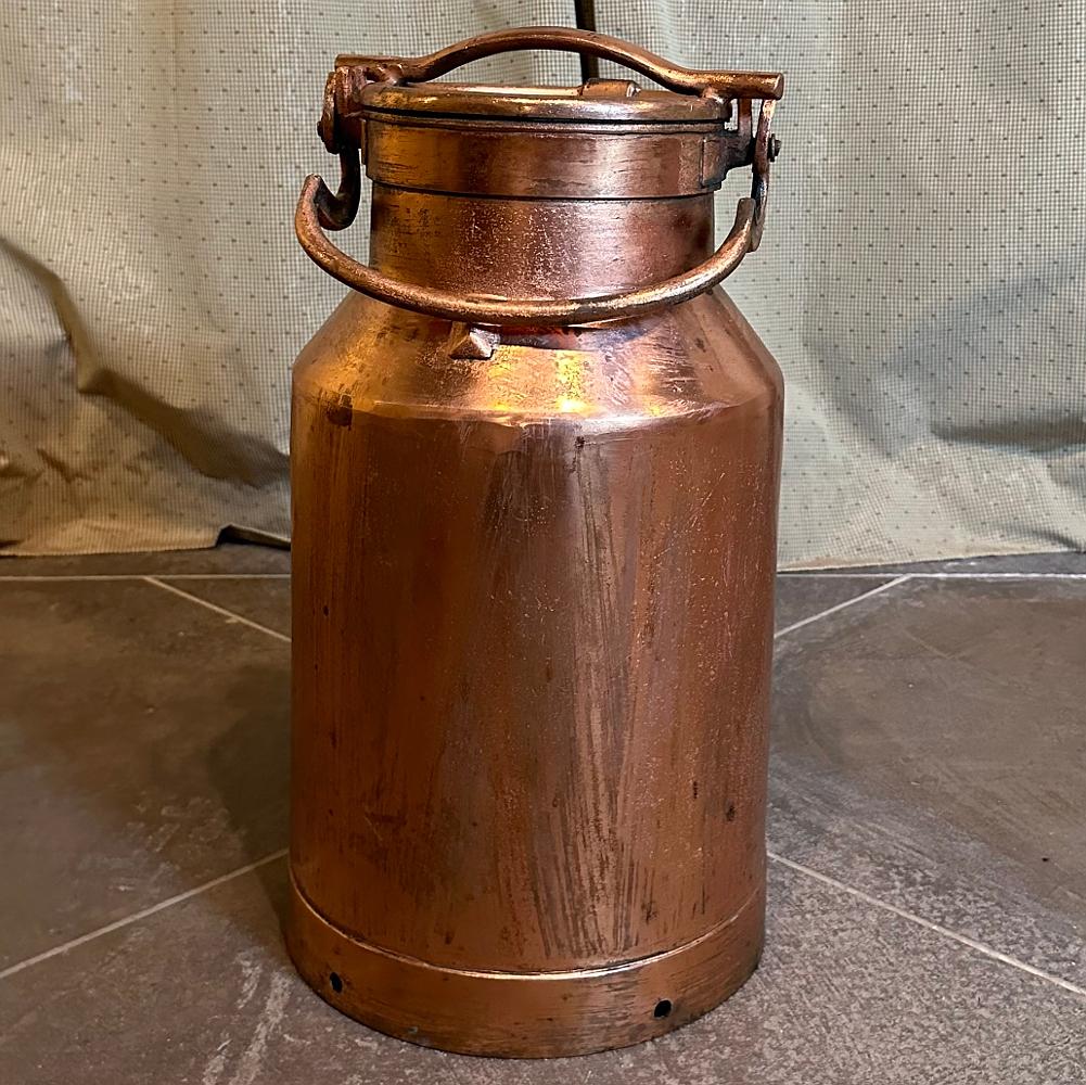 French 19th Century Copper Milk Can