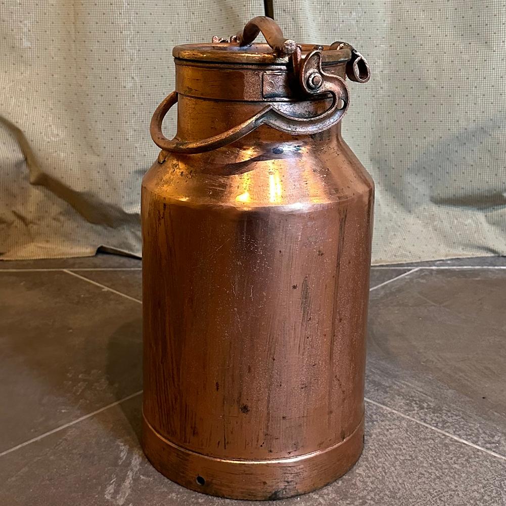 19th Century Copper Milk Can In Good Condition In Dallas, TX
