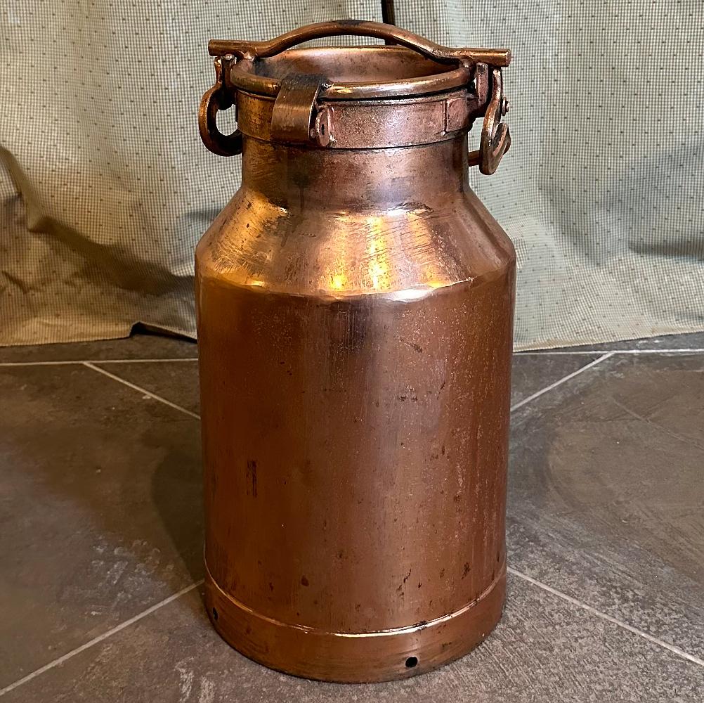 19th Century Copper Milk Can 1