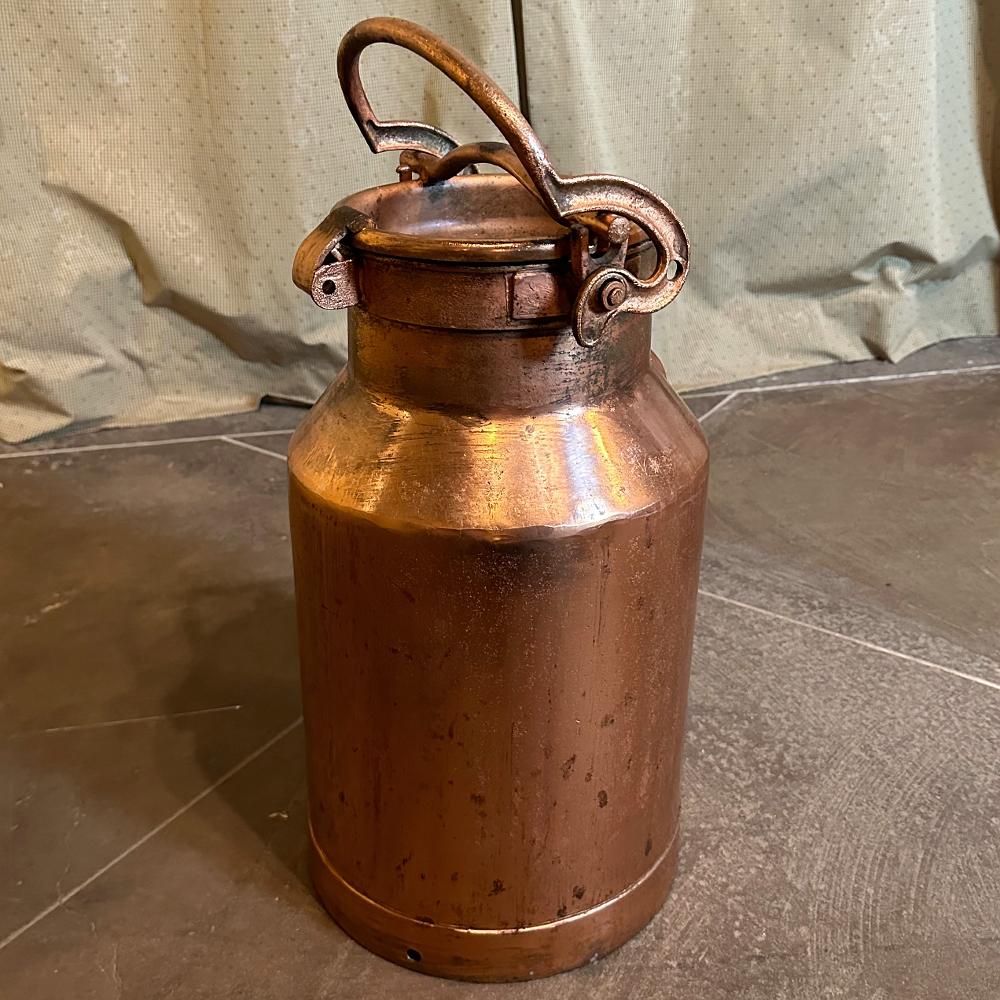 19th Century Copper Milk Can 2