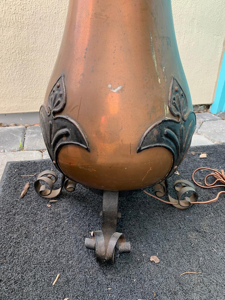 19th Century Copper Oil Lamp For Sale at 1stdibs