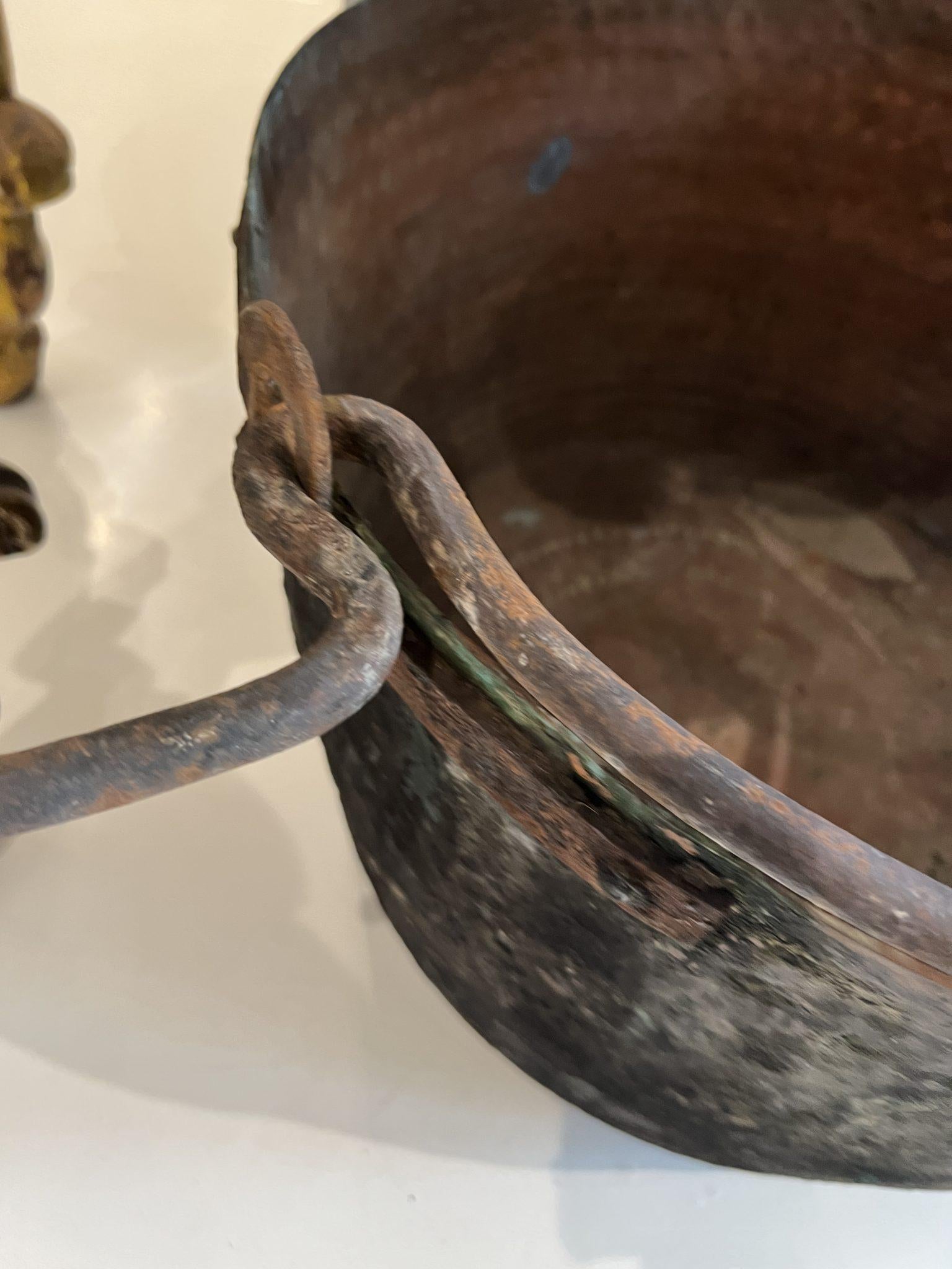 19th Century Copper Pot In Fair Condition For Sale In New Orleans, LA