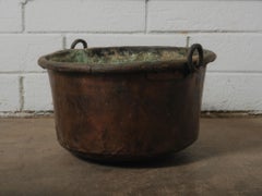 19th Century Copper Pot With Ring Handles