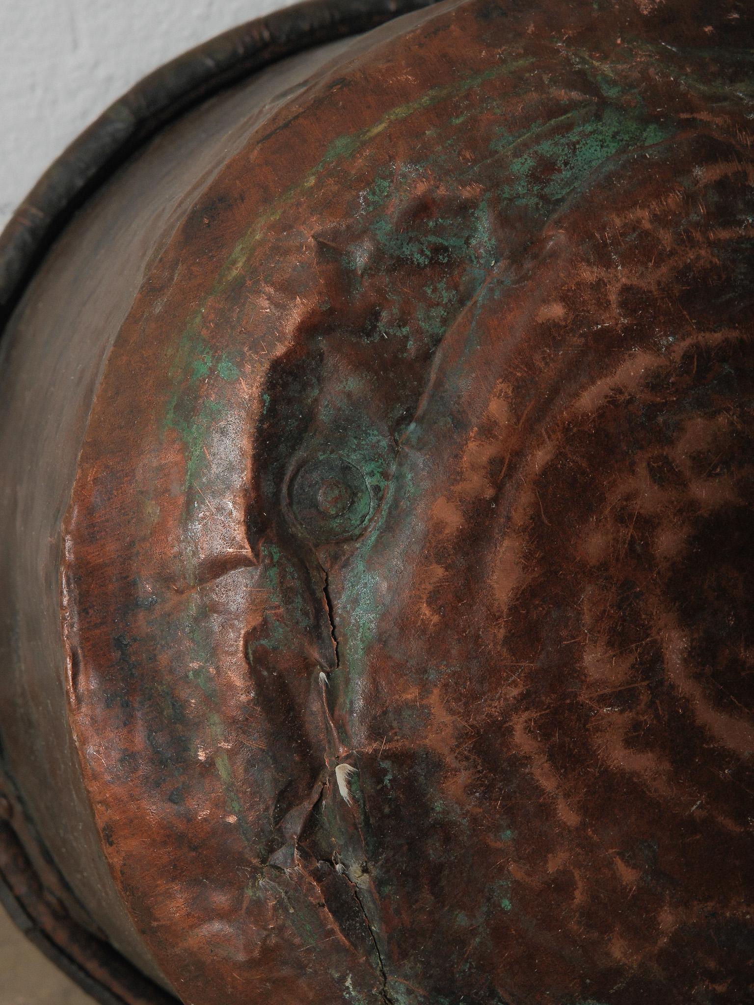 19th Century Copper Pot With Ring Handles en venta 3