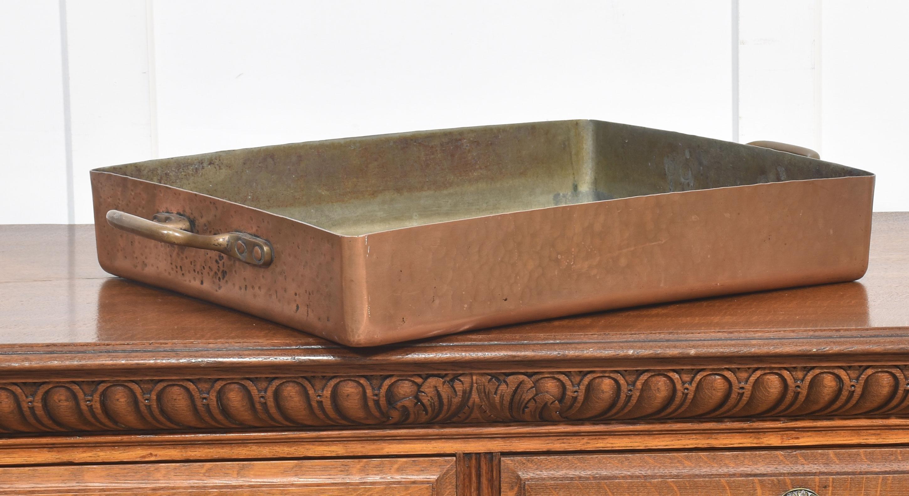Sartén de cobre del siglo XIX en Bueno estado para la venta en Cheshire, GB