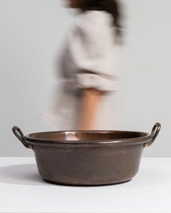 19th Century Copper Serving Bowl from Belgium, Antique Design
