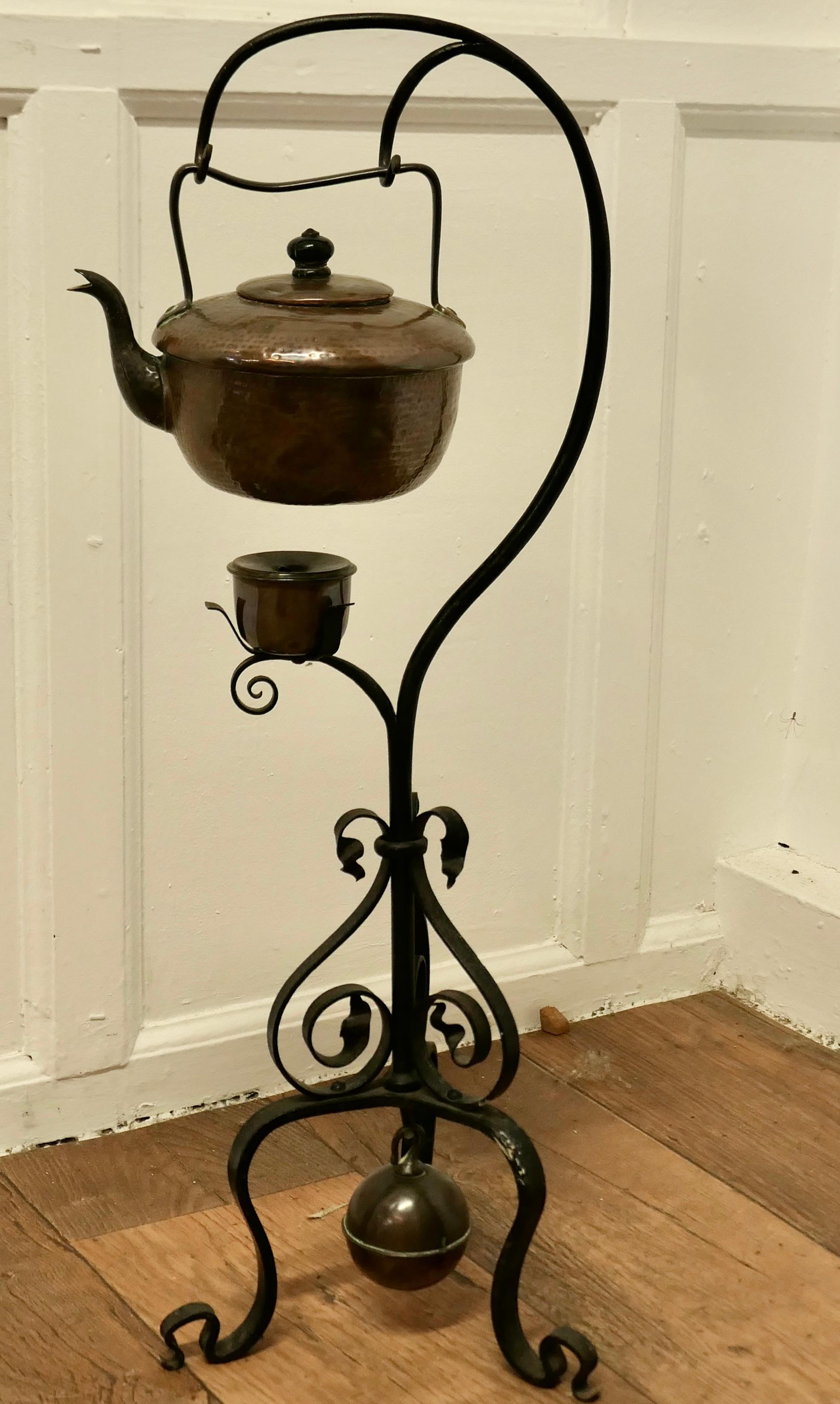 antique kettle stand