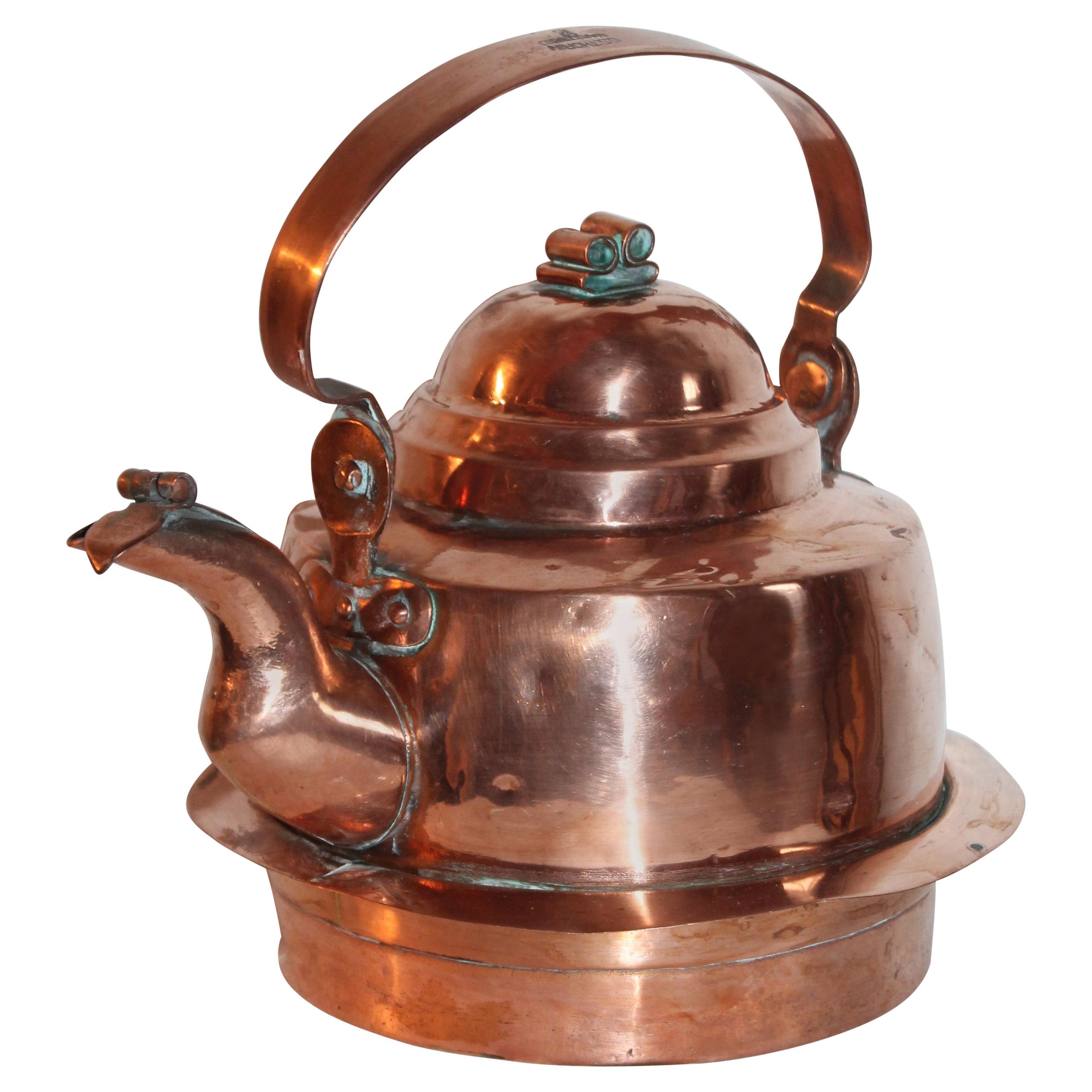 19th Century Copper Tea Kettle Handmade